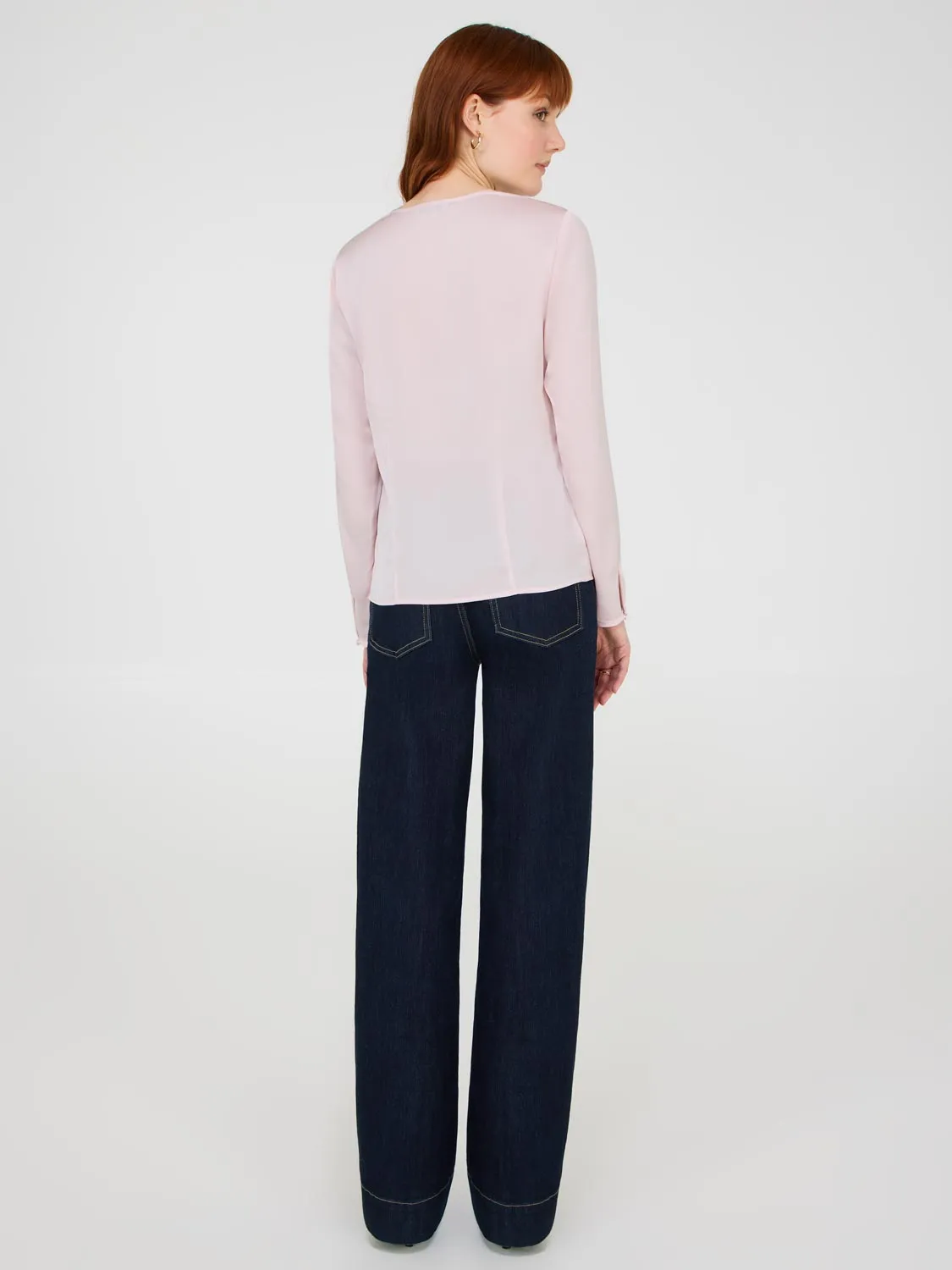 Bow-Detail Satin Blouse