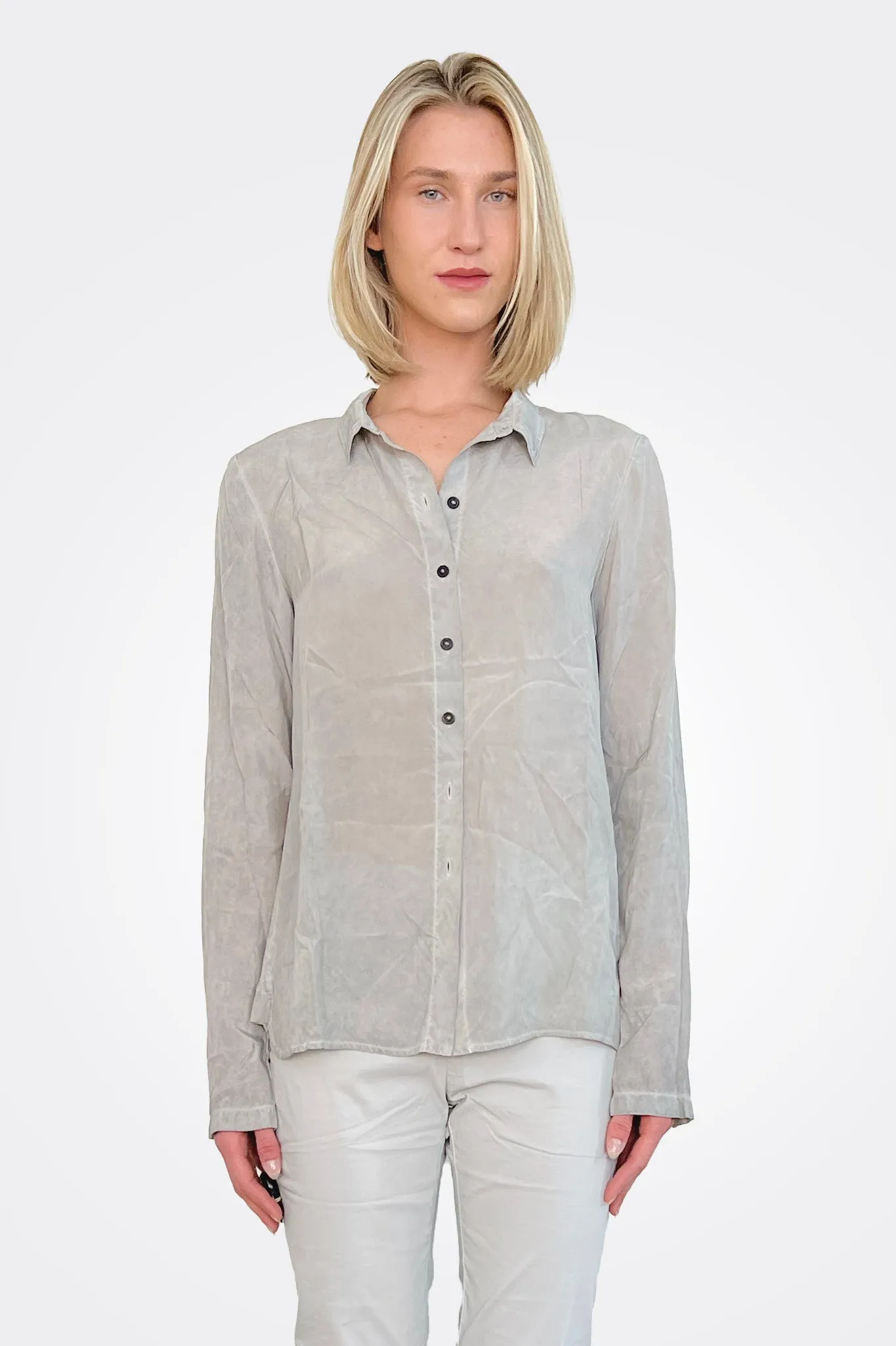 Button Up Blouse - Coal Cloud