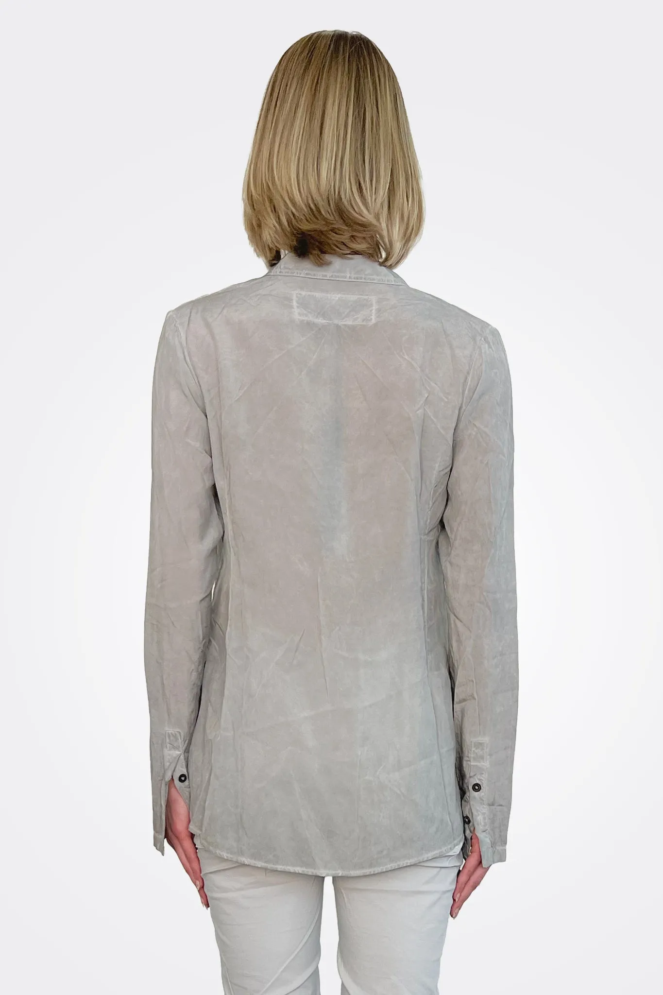Button Up Blouse - Coal Cloud