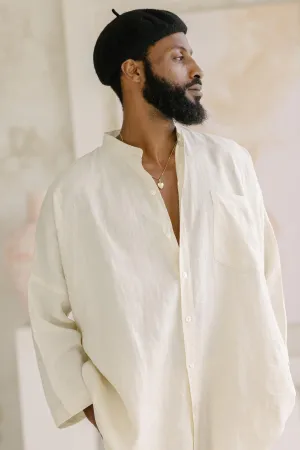Camisa del Novio Mens Linen Top (Made to Order)