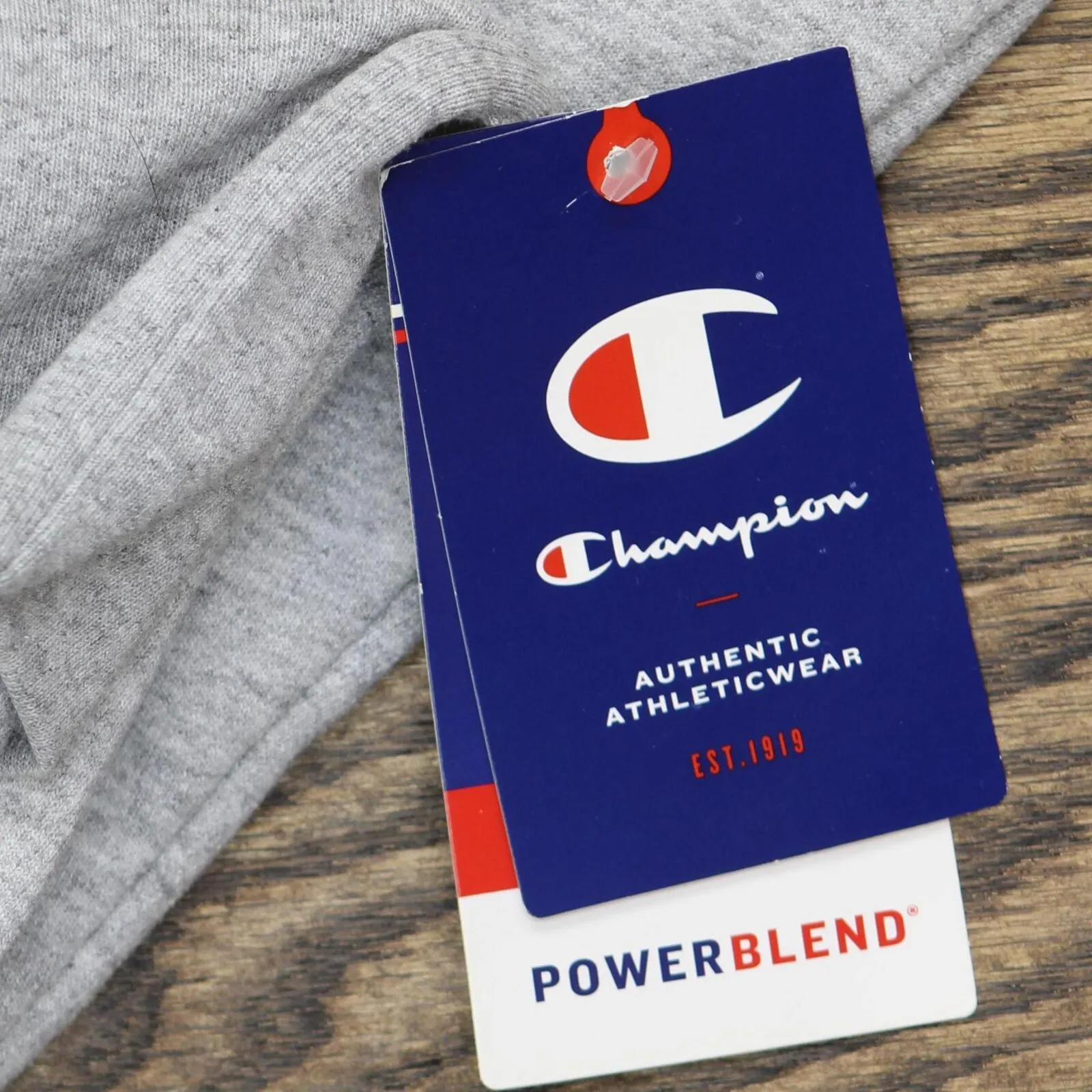 Champion Women's Powerblend Crew Graphic Sweatshirt GF567Y08113 Oxford Gray M