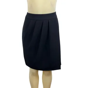 Club Monaco Women's Black High Waist Mid Tapered A-Line Skirt Sz 12 - NWT