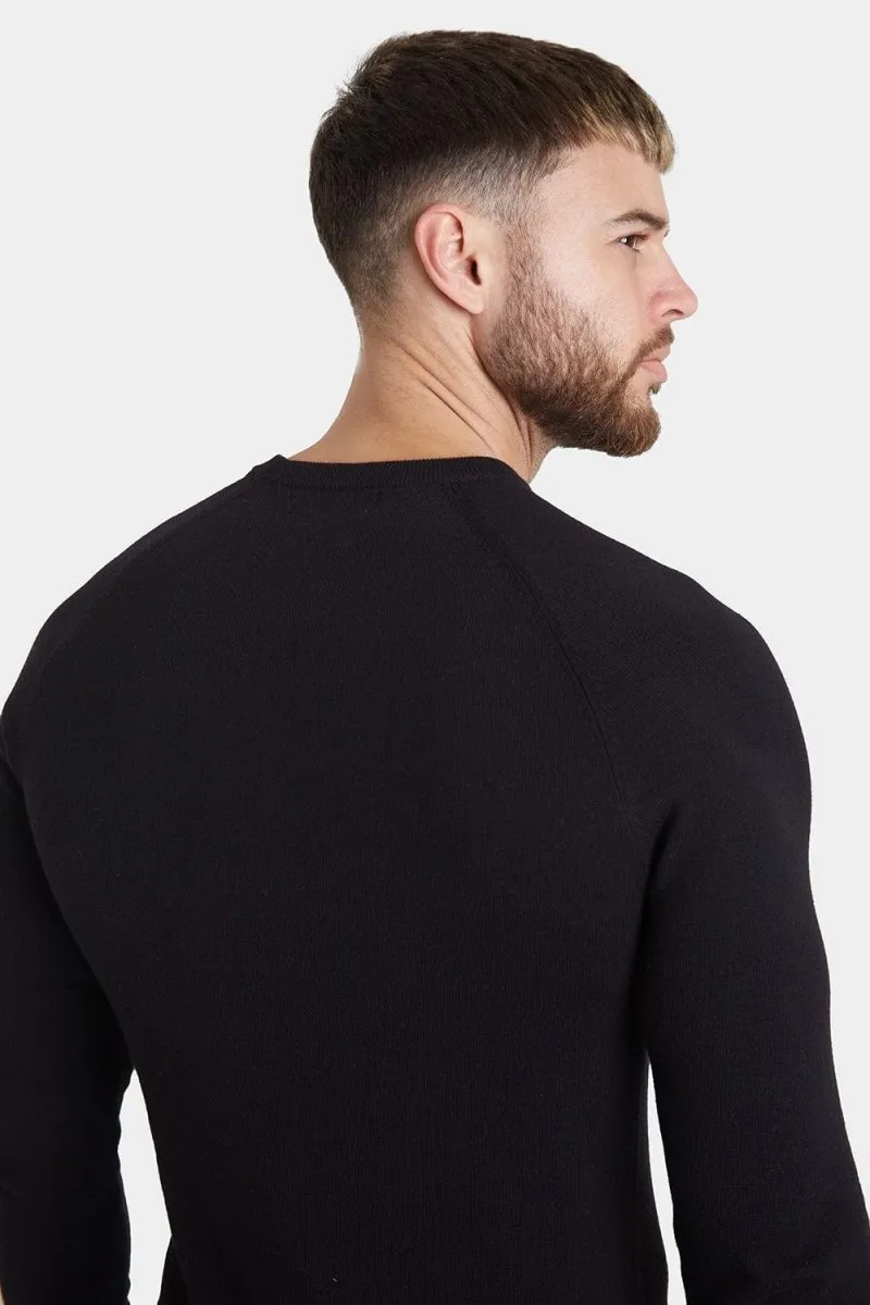 Cotton Crew Neck in Black