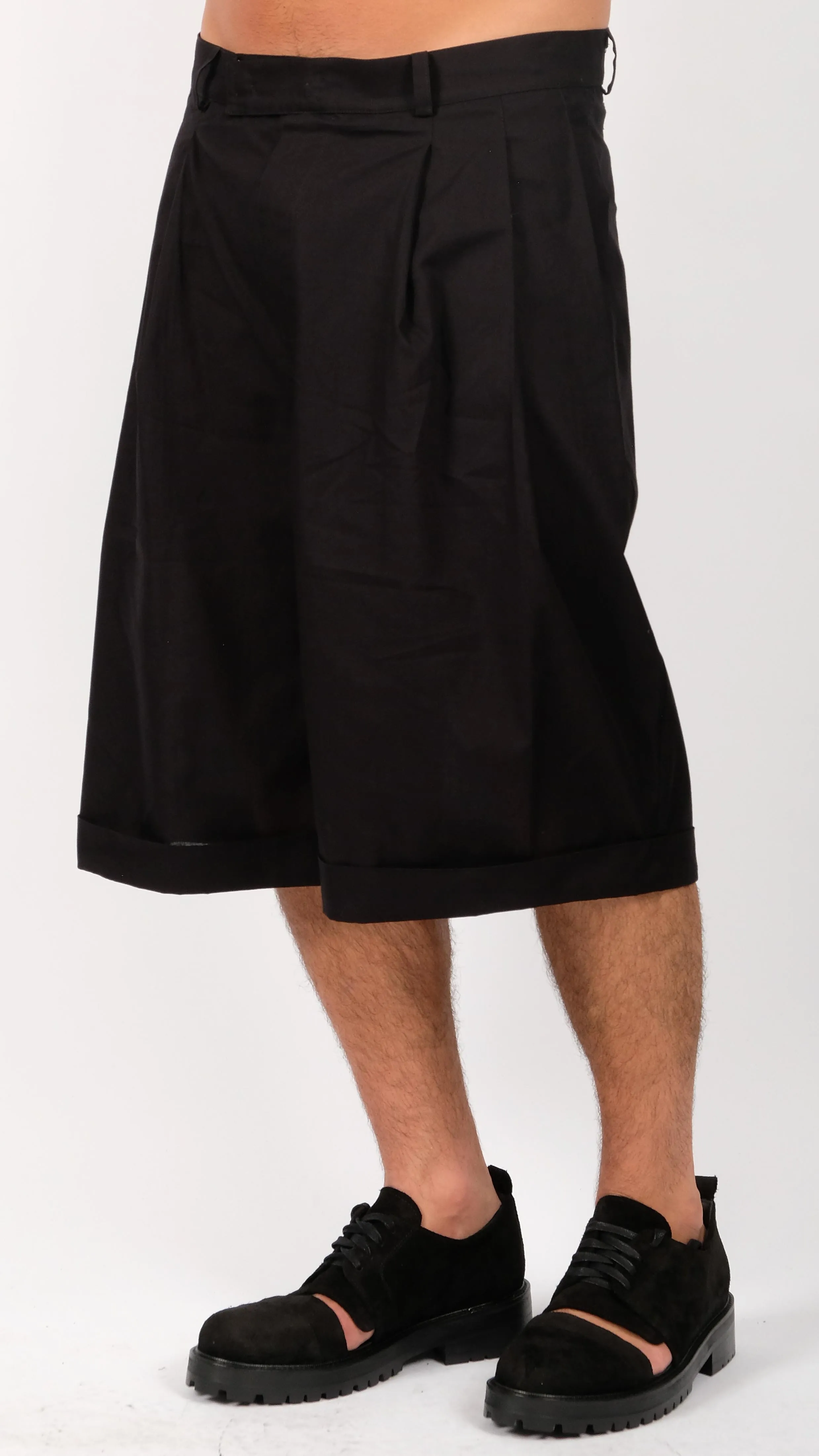 Cotton Wide Leg Shorts