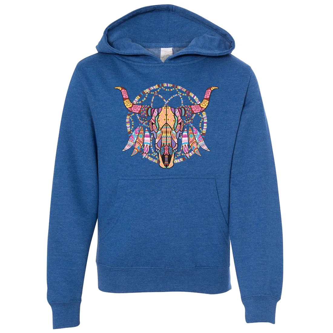 Cow Skull Mosaic Premium Youth Sweatshirt Hoodie