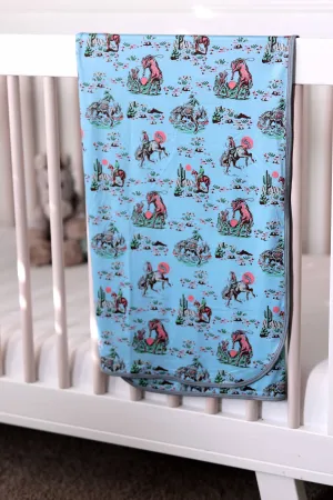Cowboy Up - Blue - Swaddle