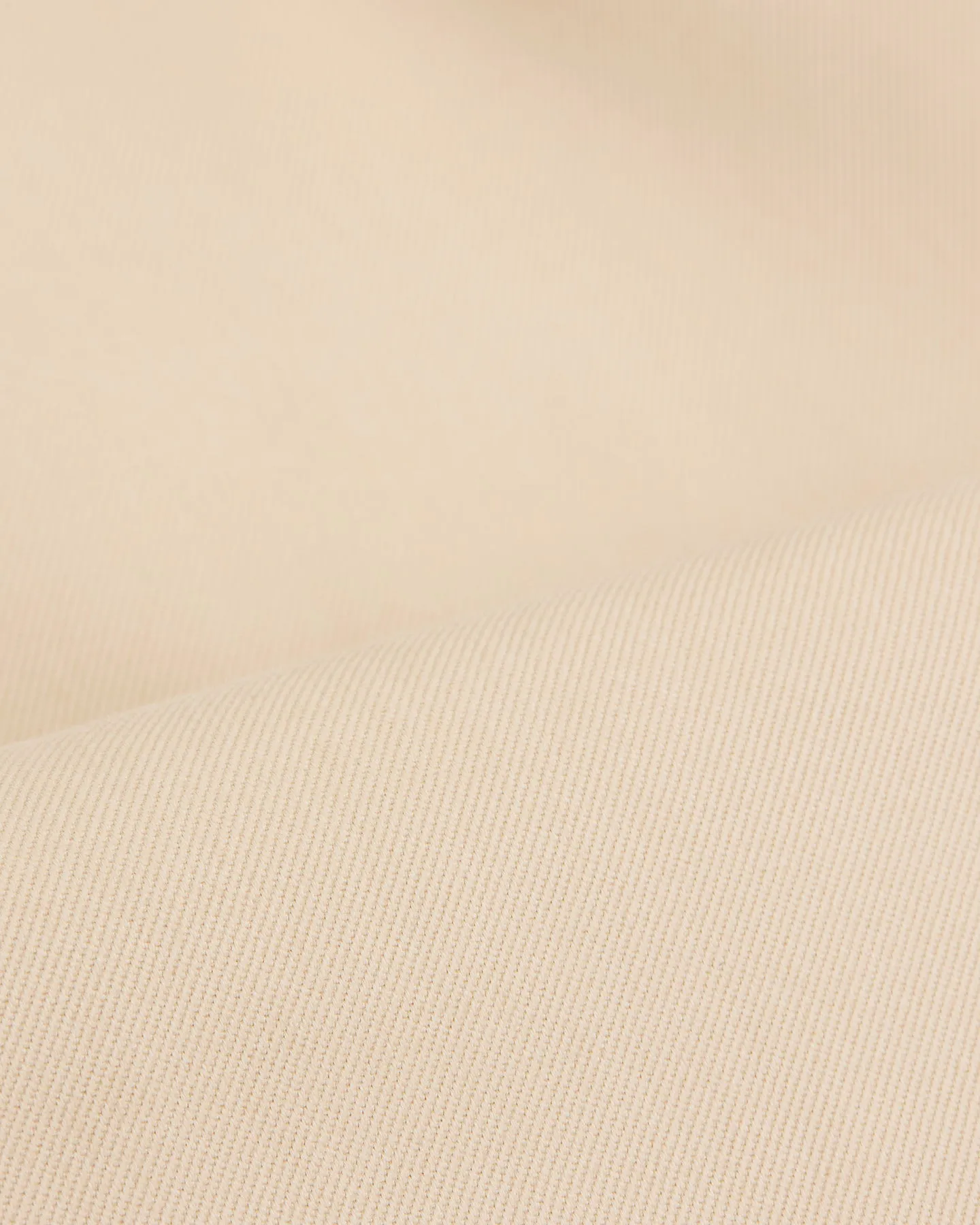 Cream Single Pleat Cotton Drill Trousers