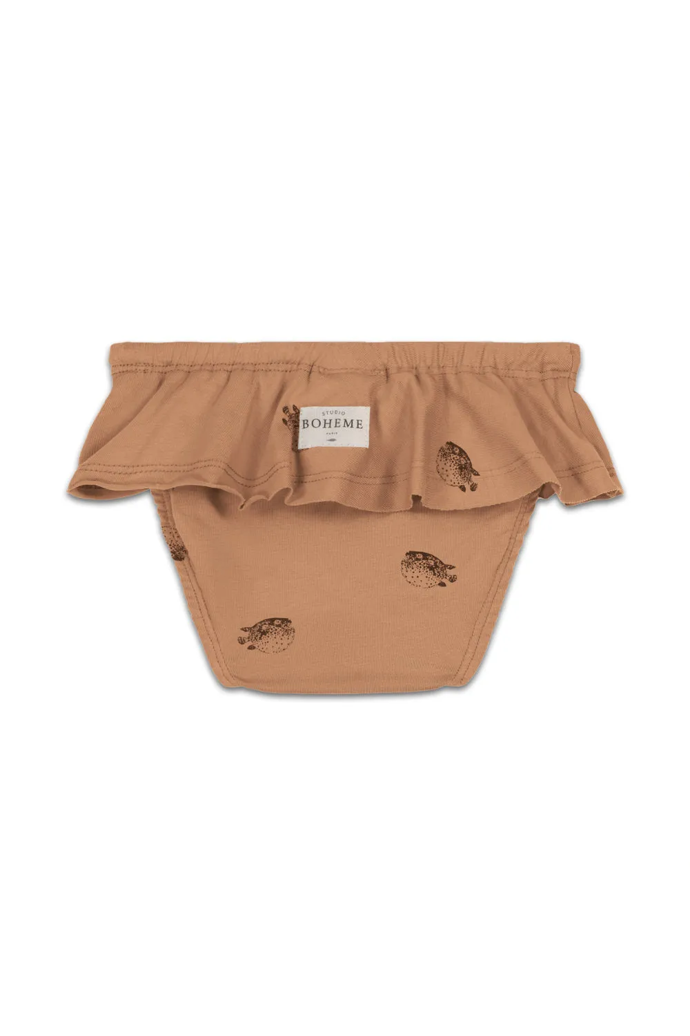 Culotte de Maillot de Bain Mimi Poisson Boule Brun