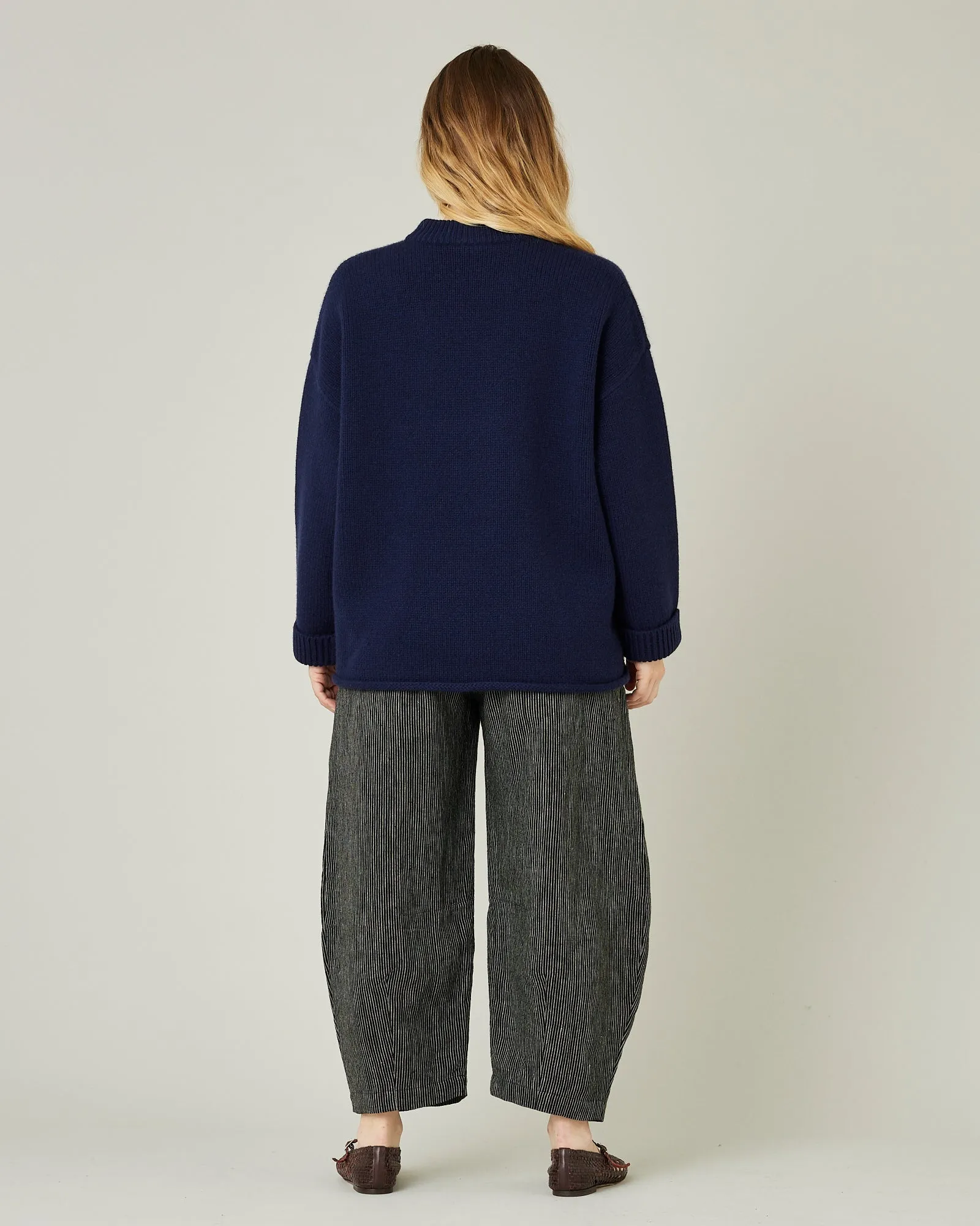 Daisy Black & Ecru Pencil Stripe Linen Trousers