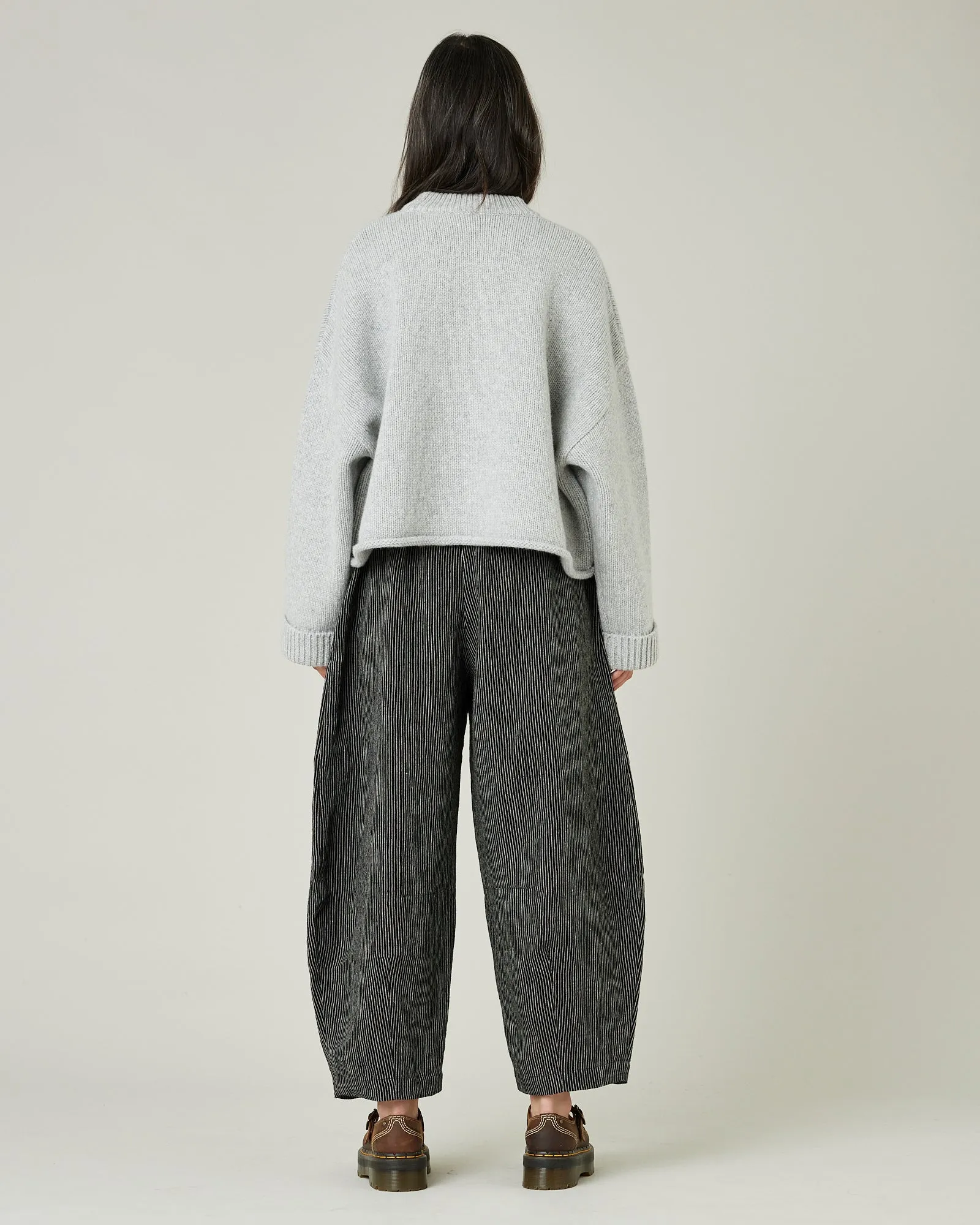 Daisy Black & Ecru Pencil Stripe Linen Trousers