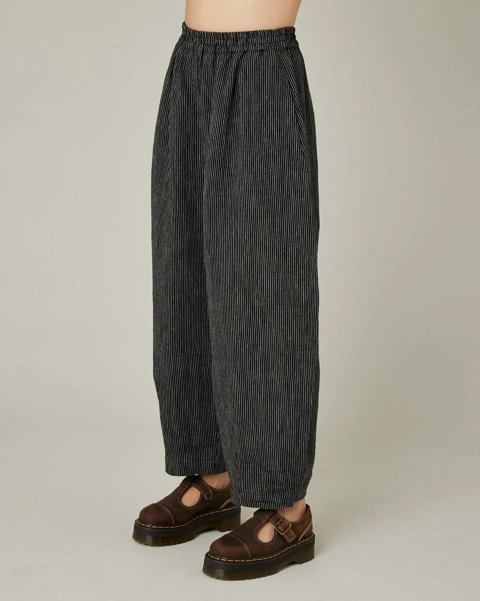 Daisy Black & Ecru Pencil Stripe Linen Trousers