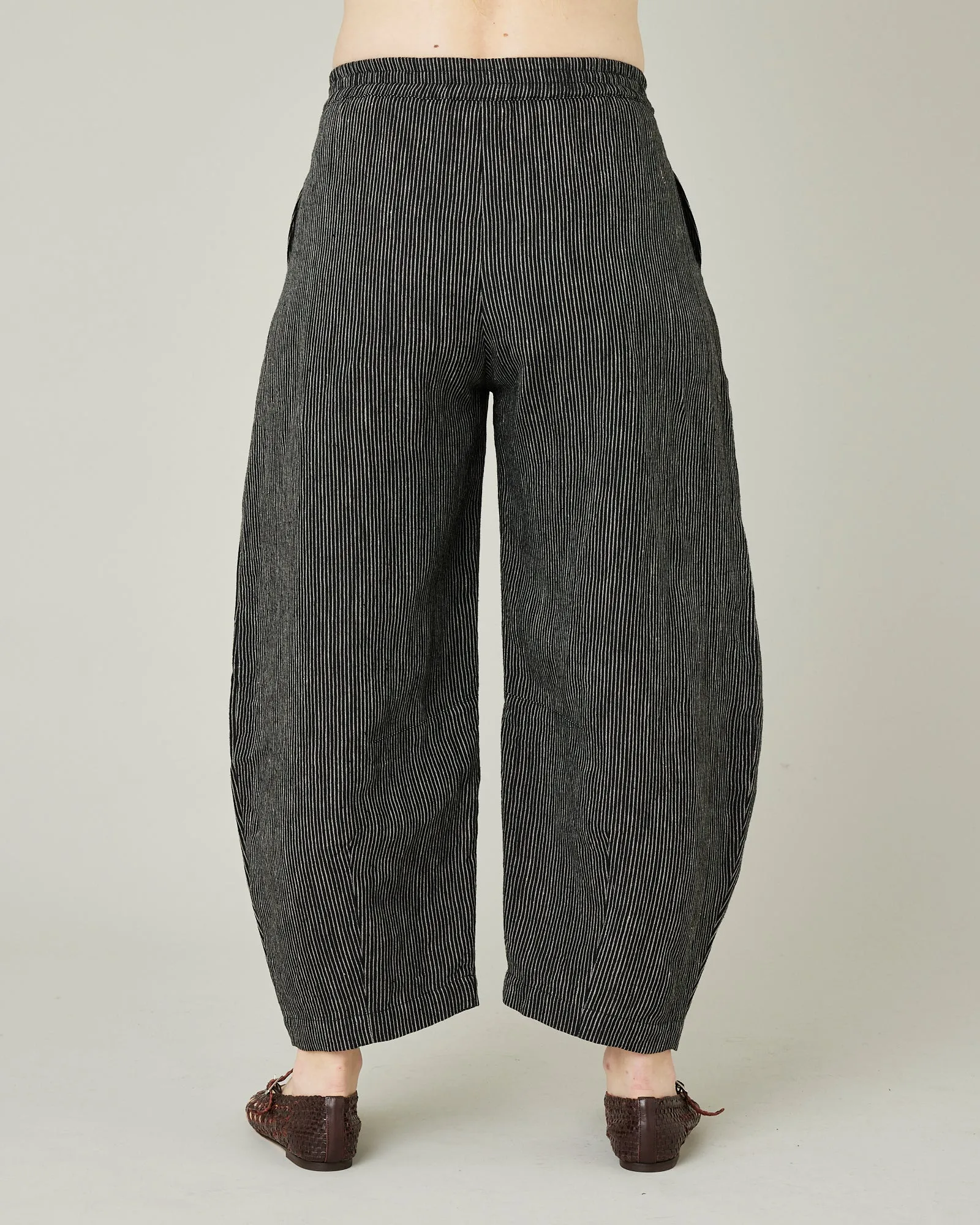 Daisy Black & Ecru Pencil Stripe Linen Trousers
