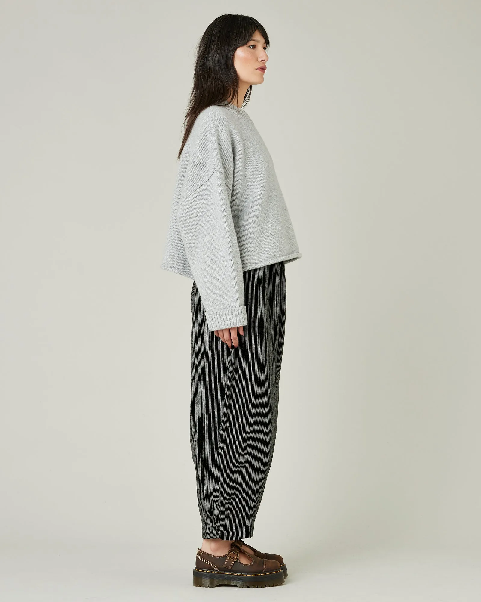 Daisy Black & Ecru Pencil Stripe Linen Trousers