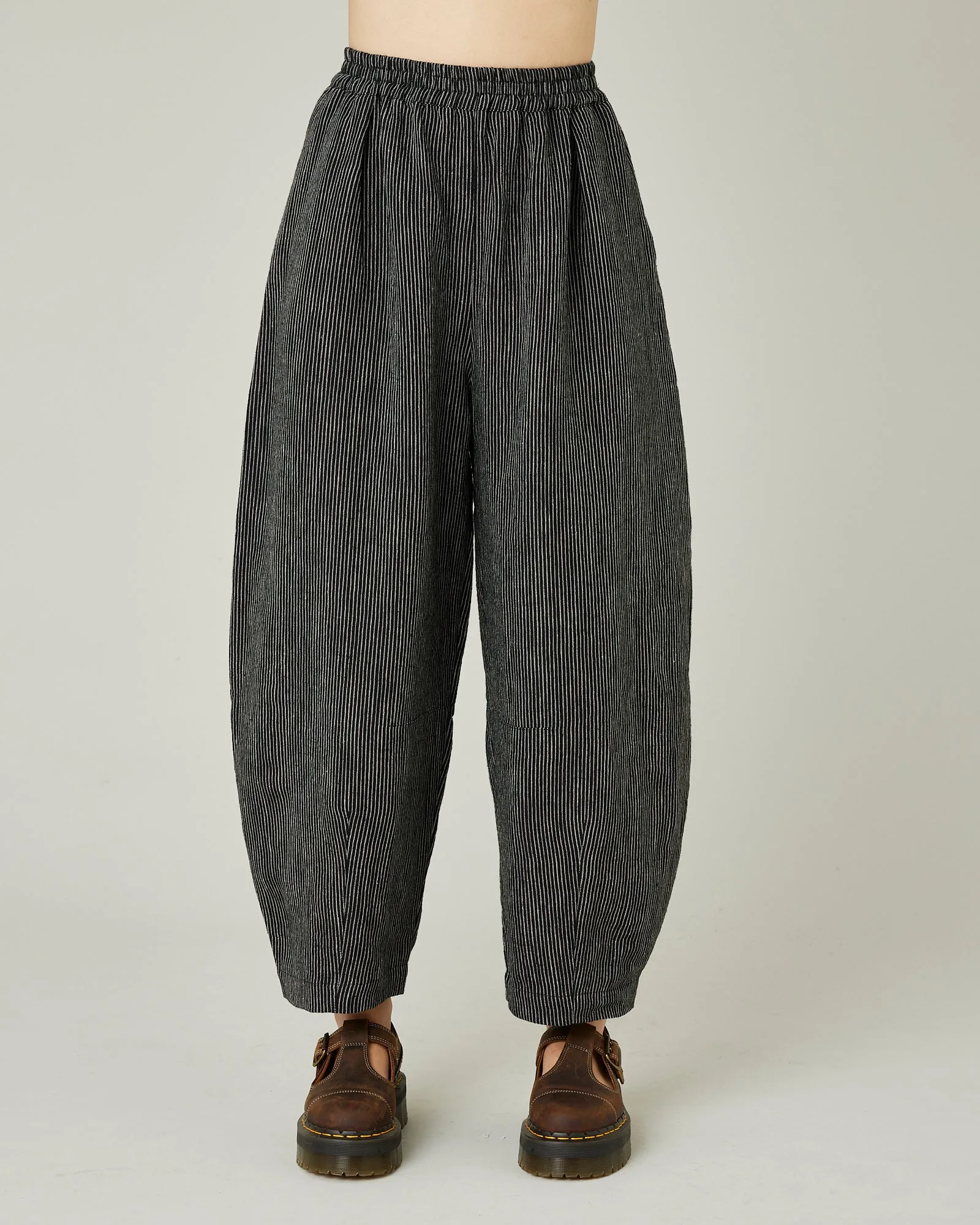 Daisy Black & Ecru Pencil Stripe Linen Trousers