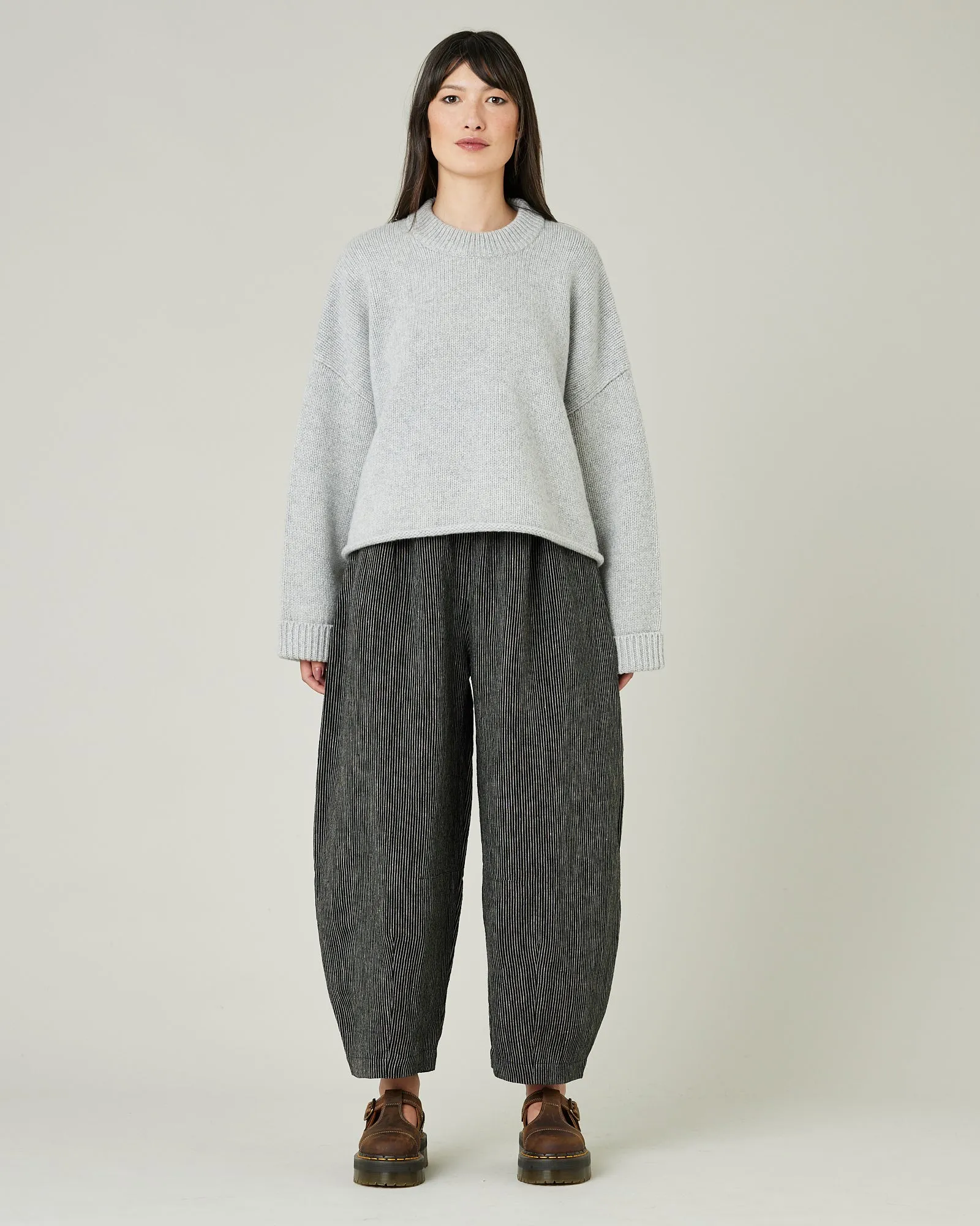 Daisy Black & Ecru Pencil Stripe Linen Trousers