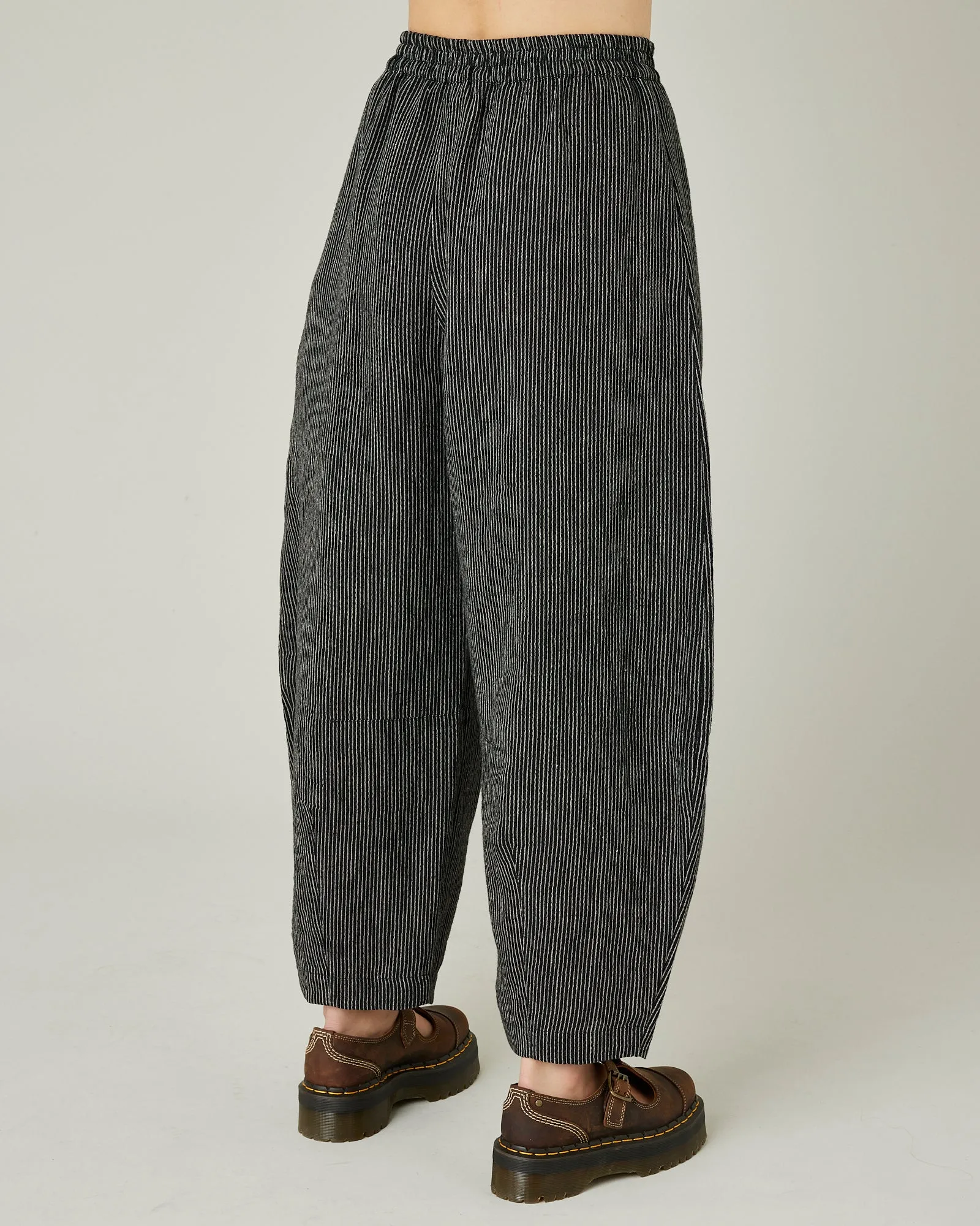 Daisy Black & Ecru Pencil Stripe Linen Trousers