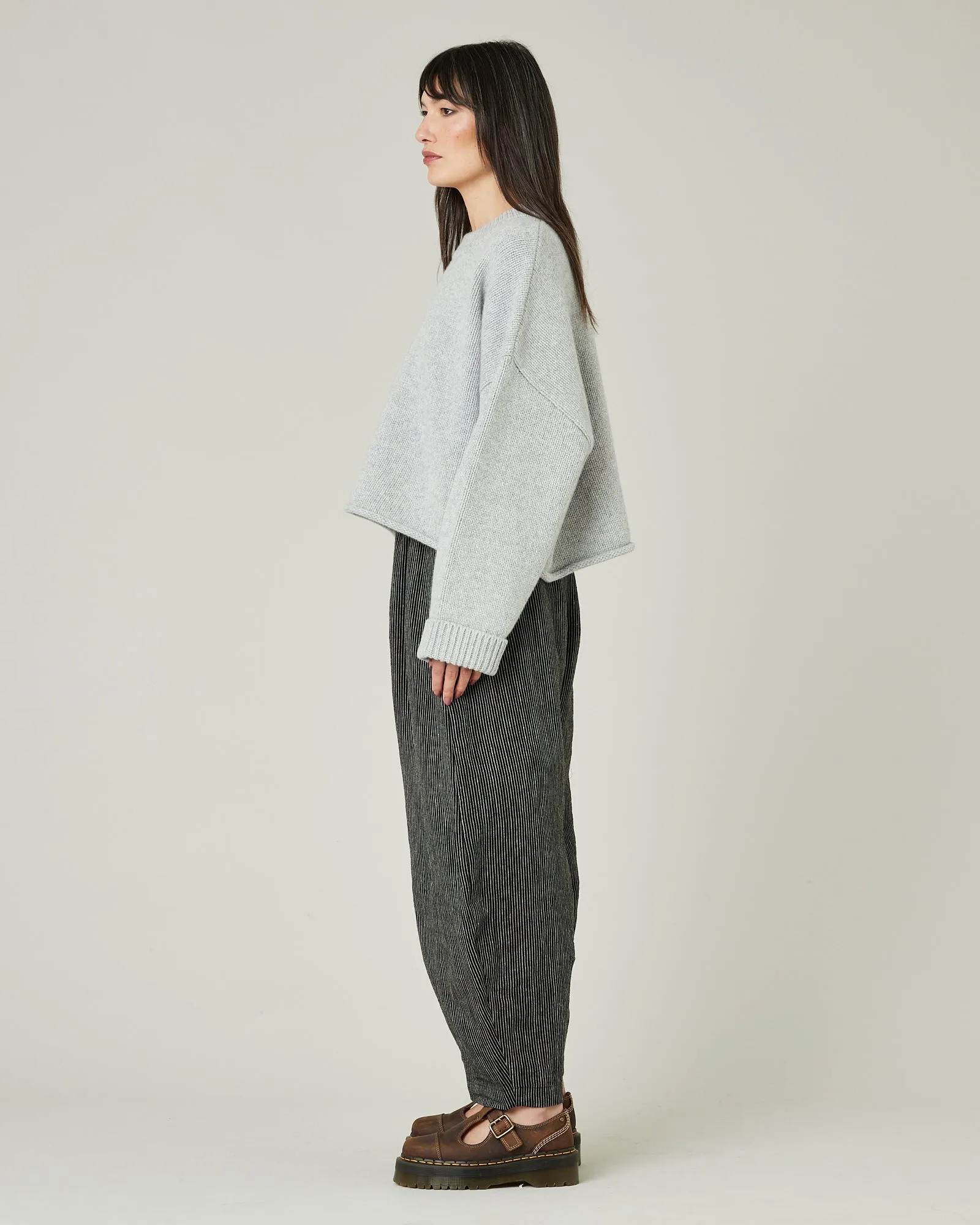 Daisy Black & Ecru Pencil Stripe Linen Trousers
