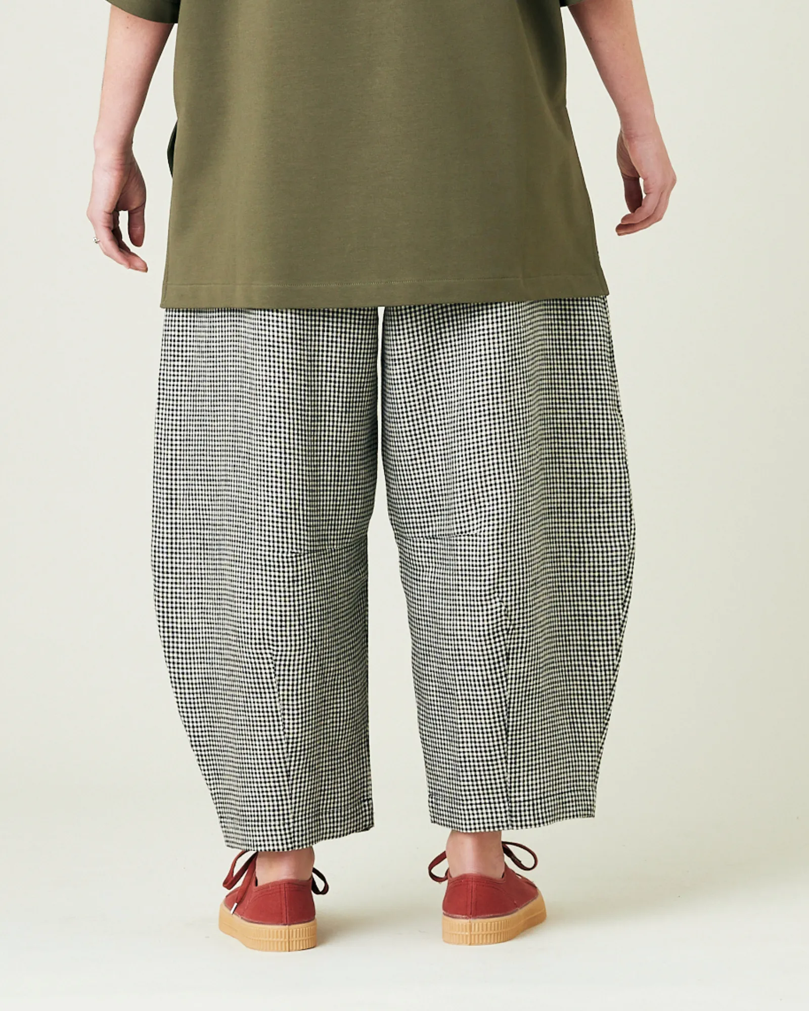 Daisy Black & Stone Micro Gingham Linen Trousers