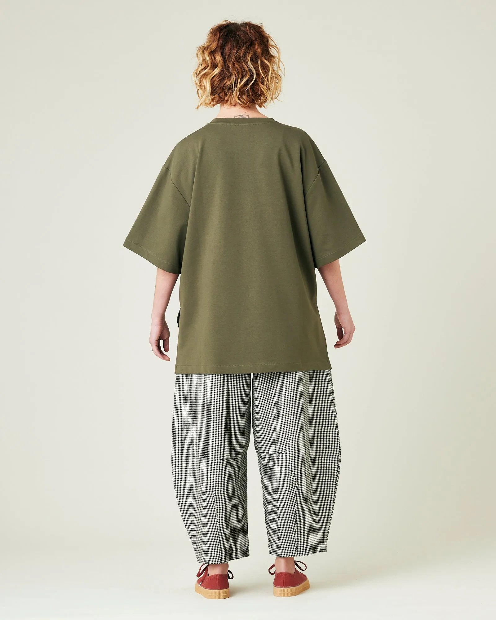 Daisy Black & Stone Micro Gingham Linen Trousers