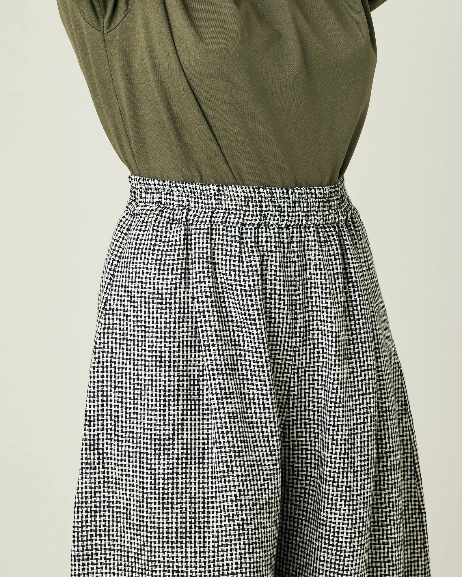 Daisy Black & Stone Micro Gingham Linen Trousers