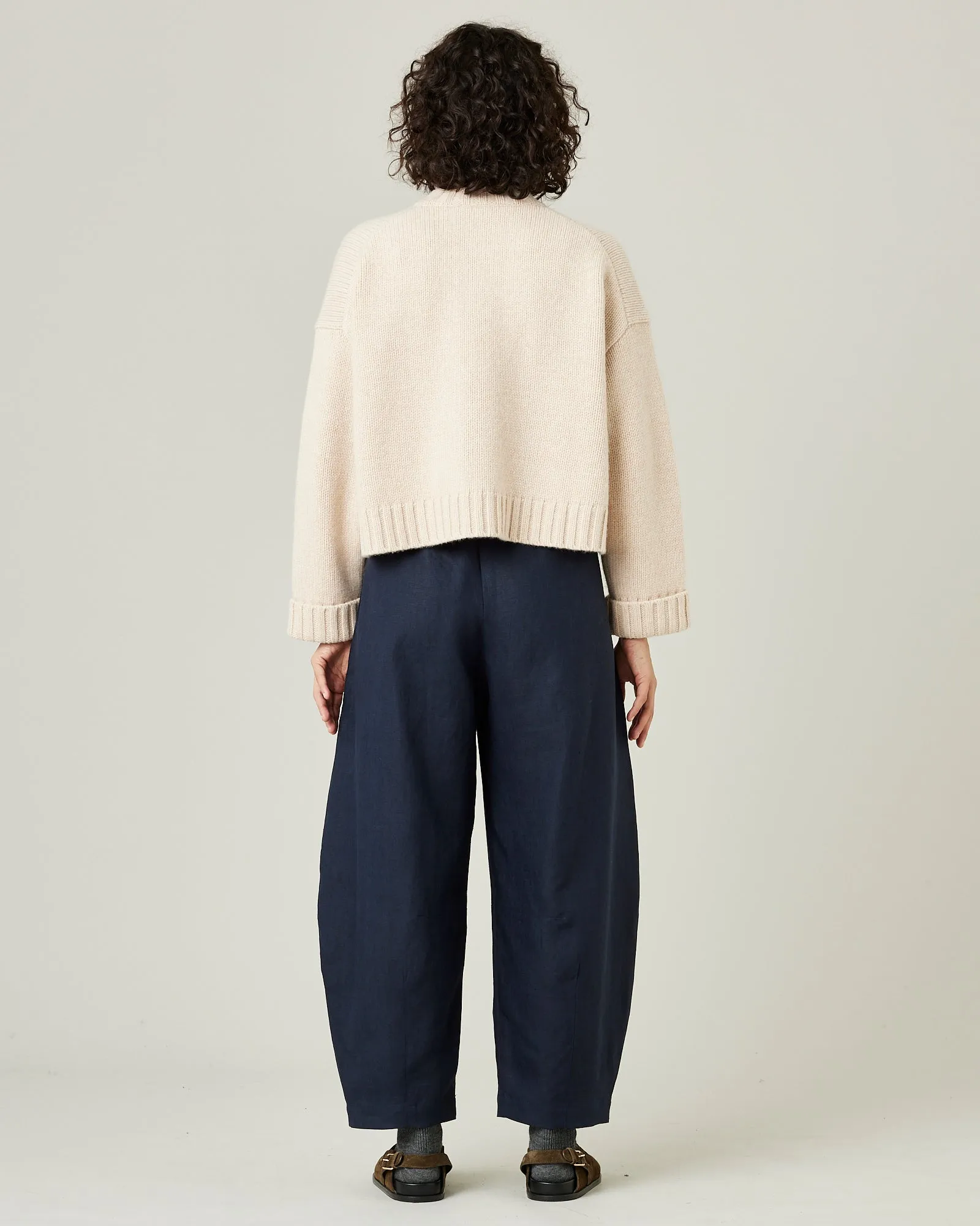 Daisy Navy Linen Trousers