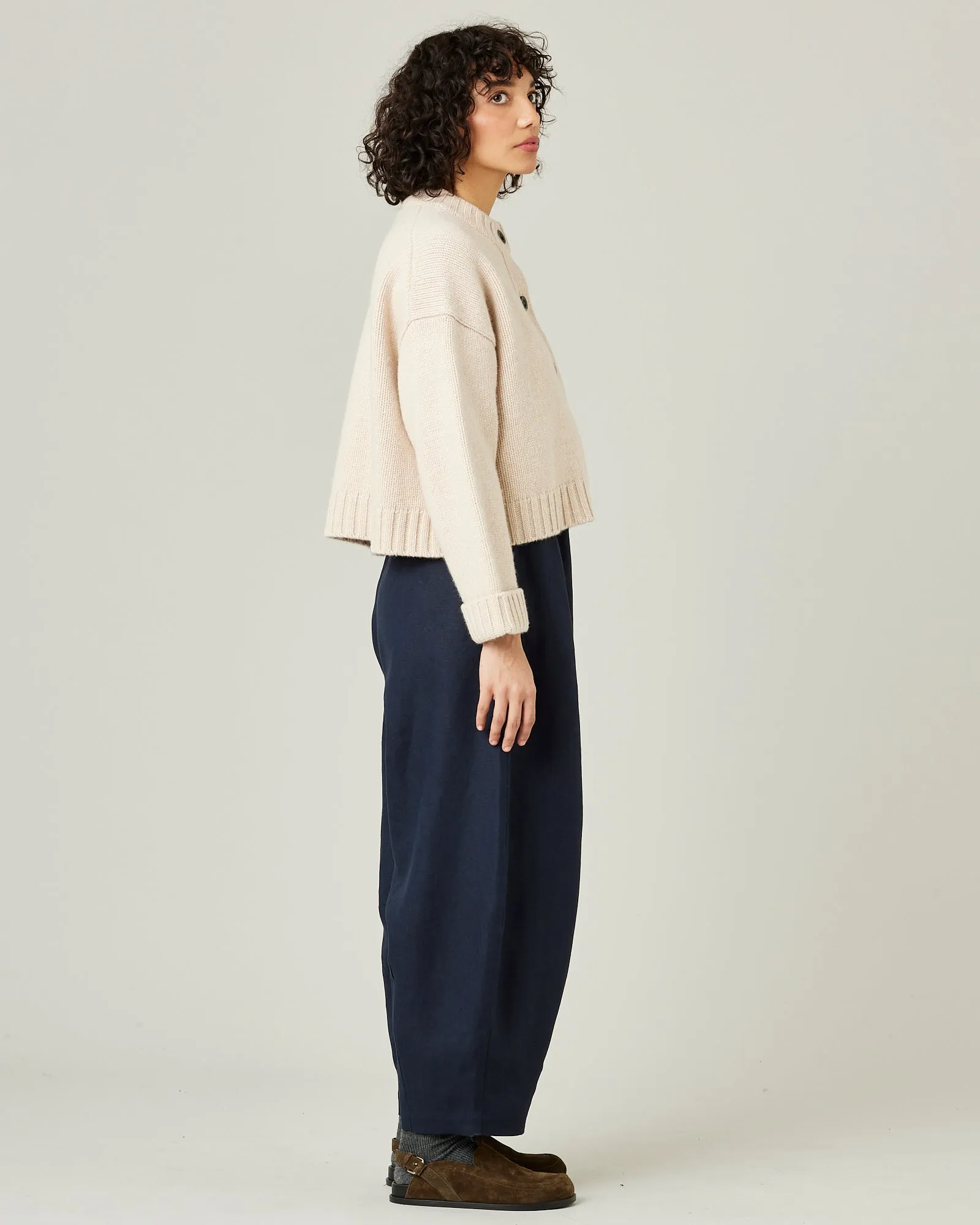 Daisy Navy Linen Trousers