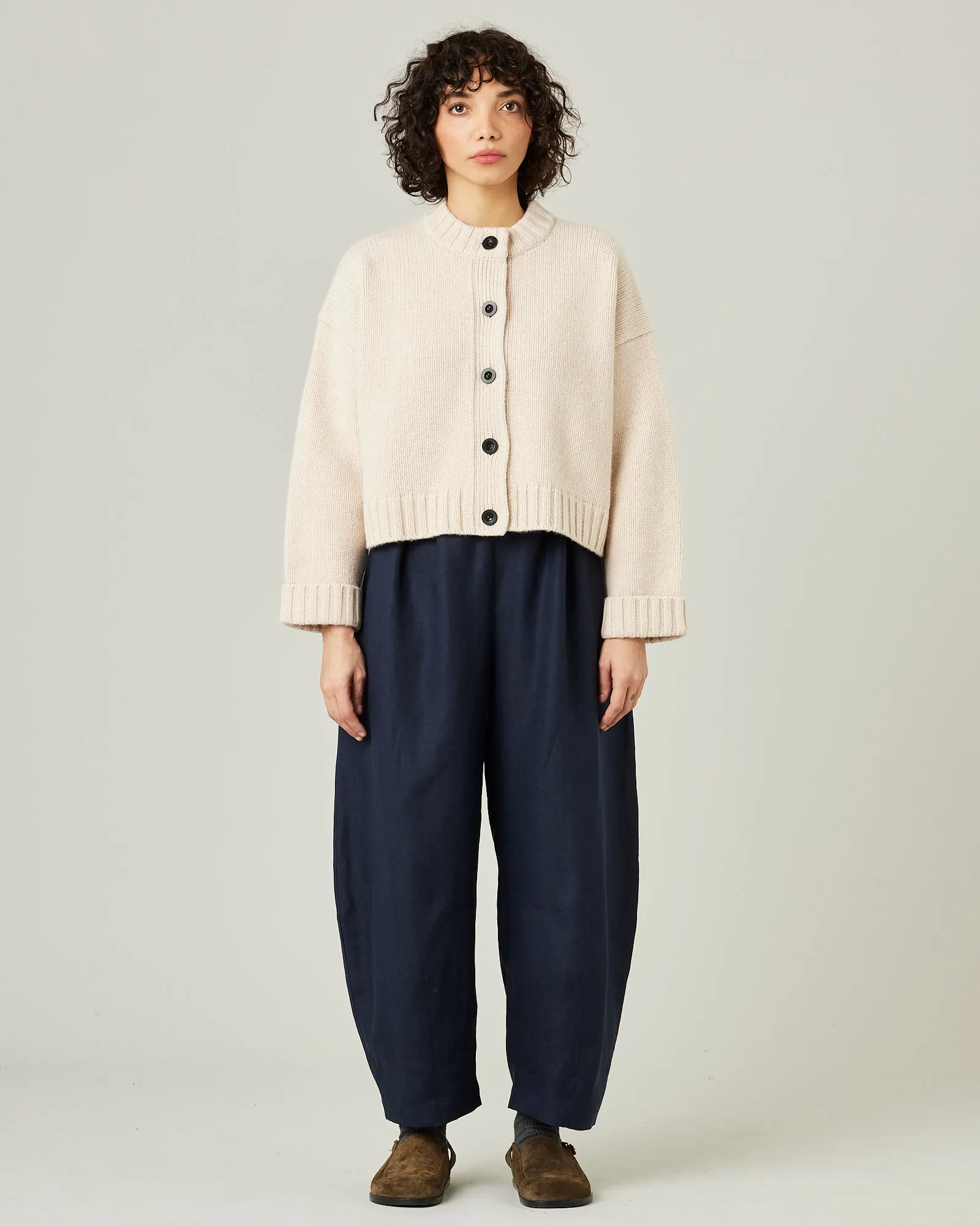 Daisy Navy Linen Trousers