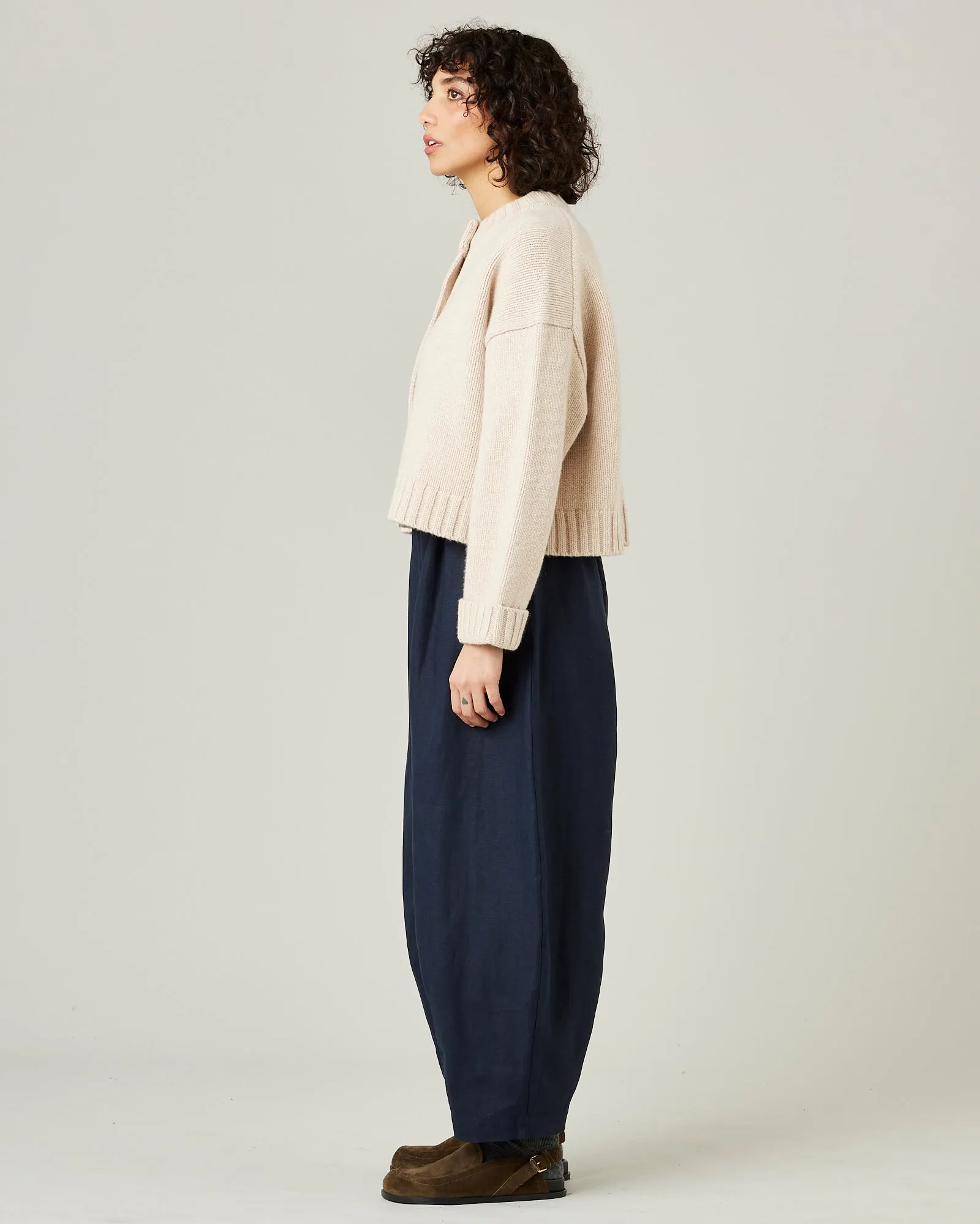 Daisy Navy Linen Trousers