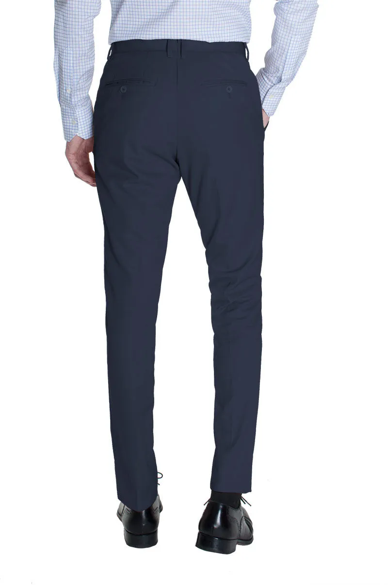 Dark Navy Cotton Dress Pants