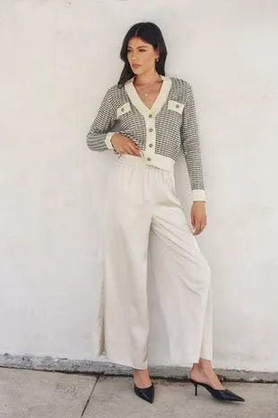 Easy Breeze Wide Leg Pant - Champagne