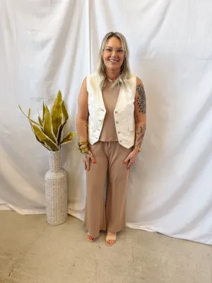 Ecru Denim Vest