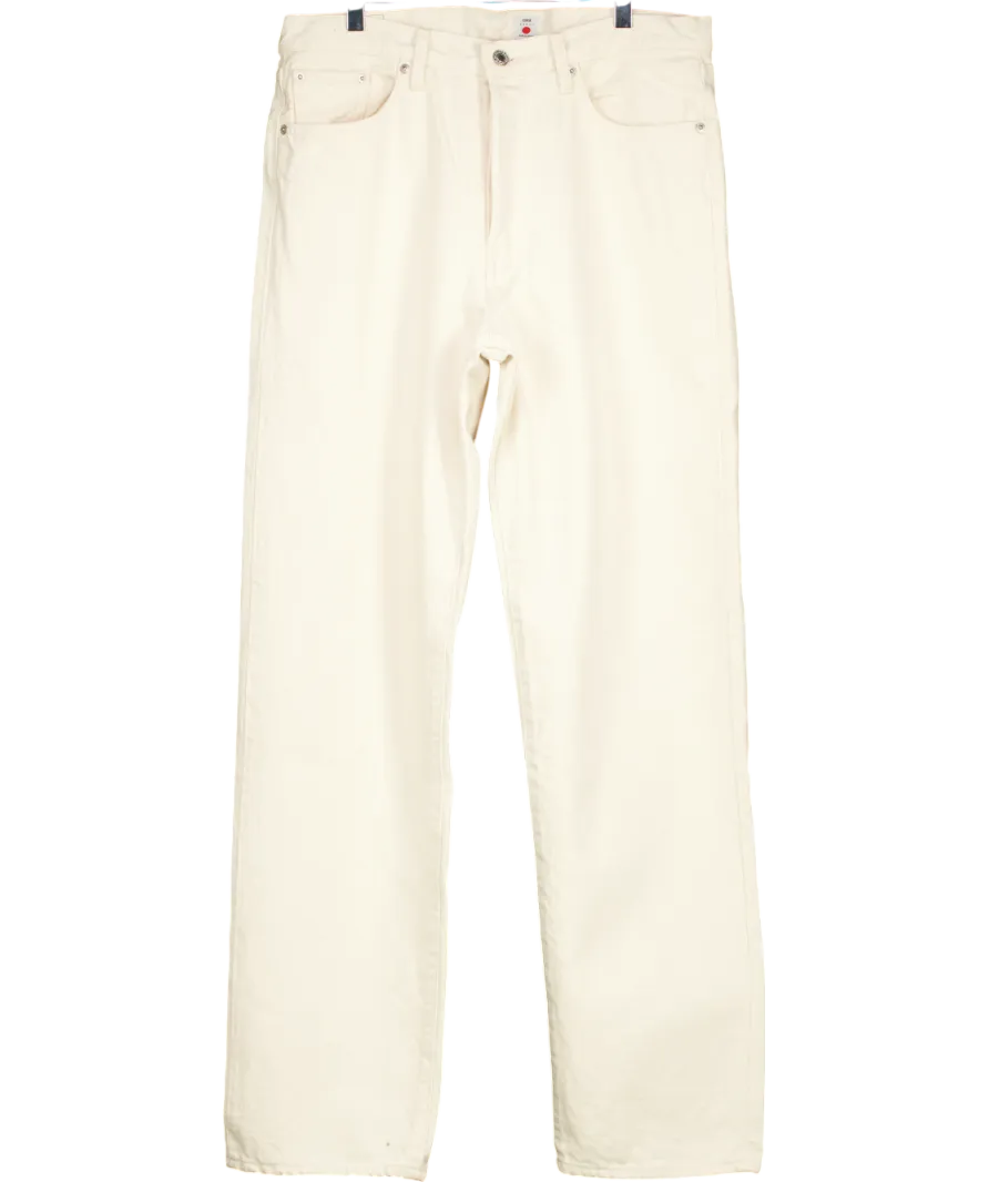 Edwin Cream Regular Tapered Jeans 100% Cotton W32