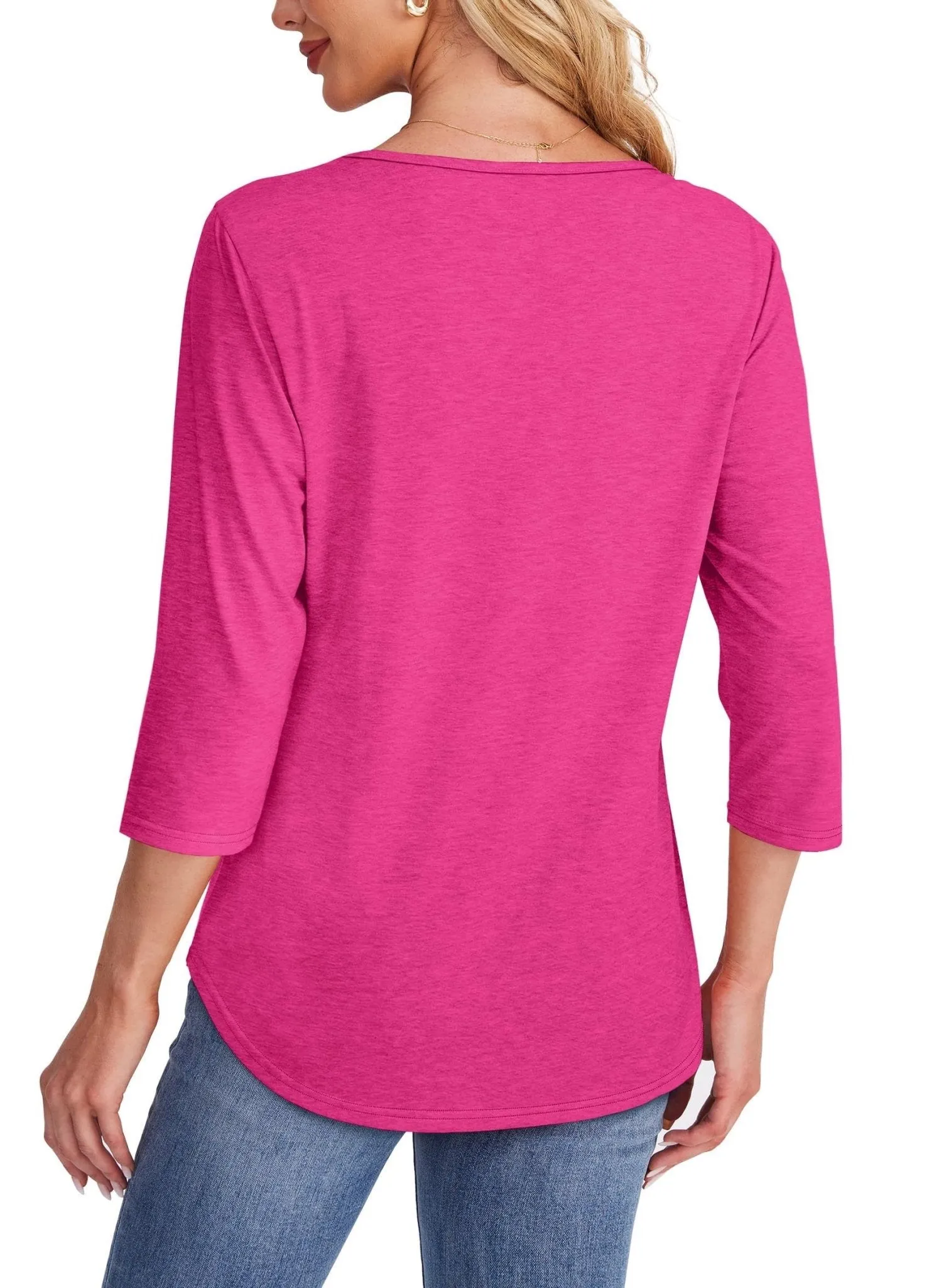Elisa | Pleated 3/4 Sleeve Top