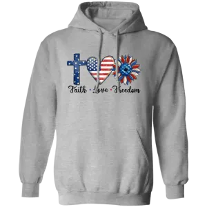 Faith, Love, Freedom Pullover Hoodie