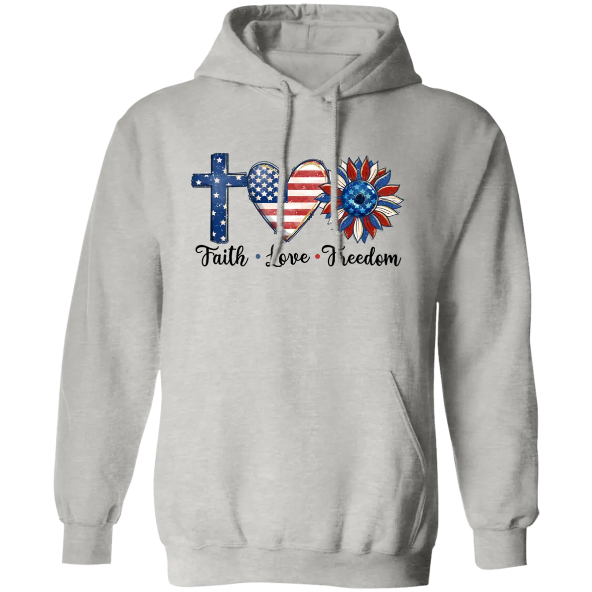 Faith, Love, Freedom Pullover Hoodie