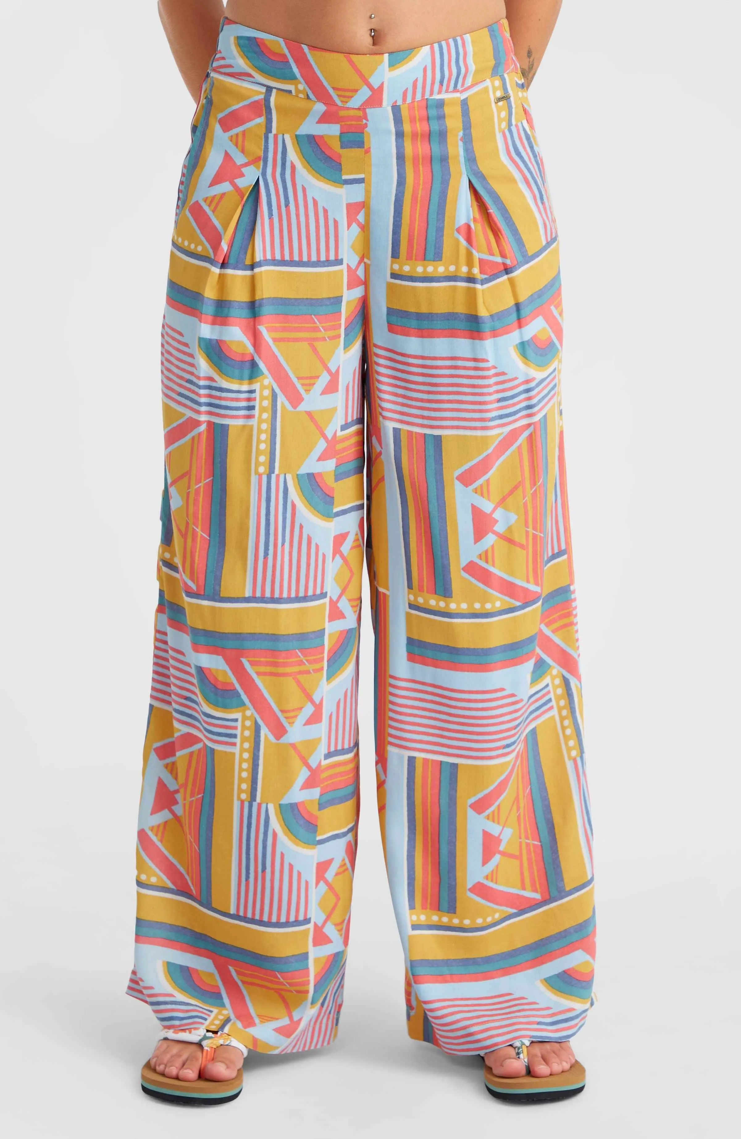 Farrah Women of the Wave Woven Hose | Yellow Art Geo