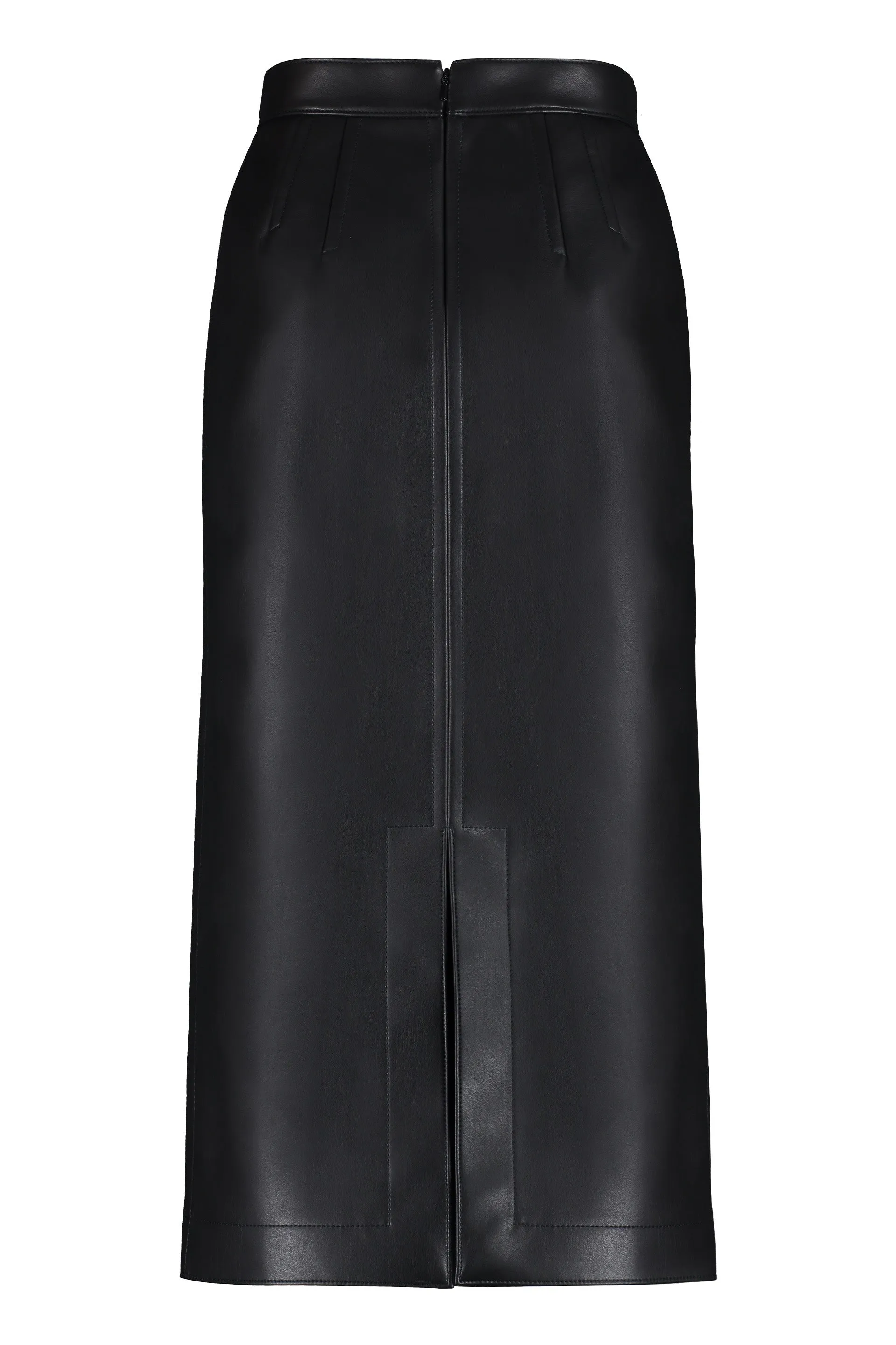Faux leather pencil skirt