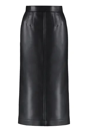 Faux leather pencil skirt