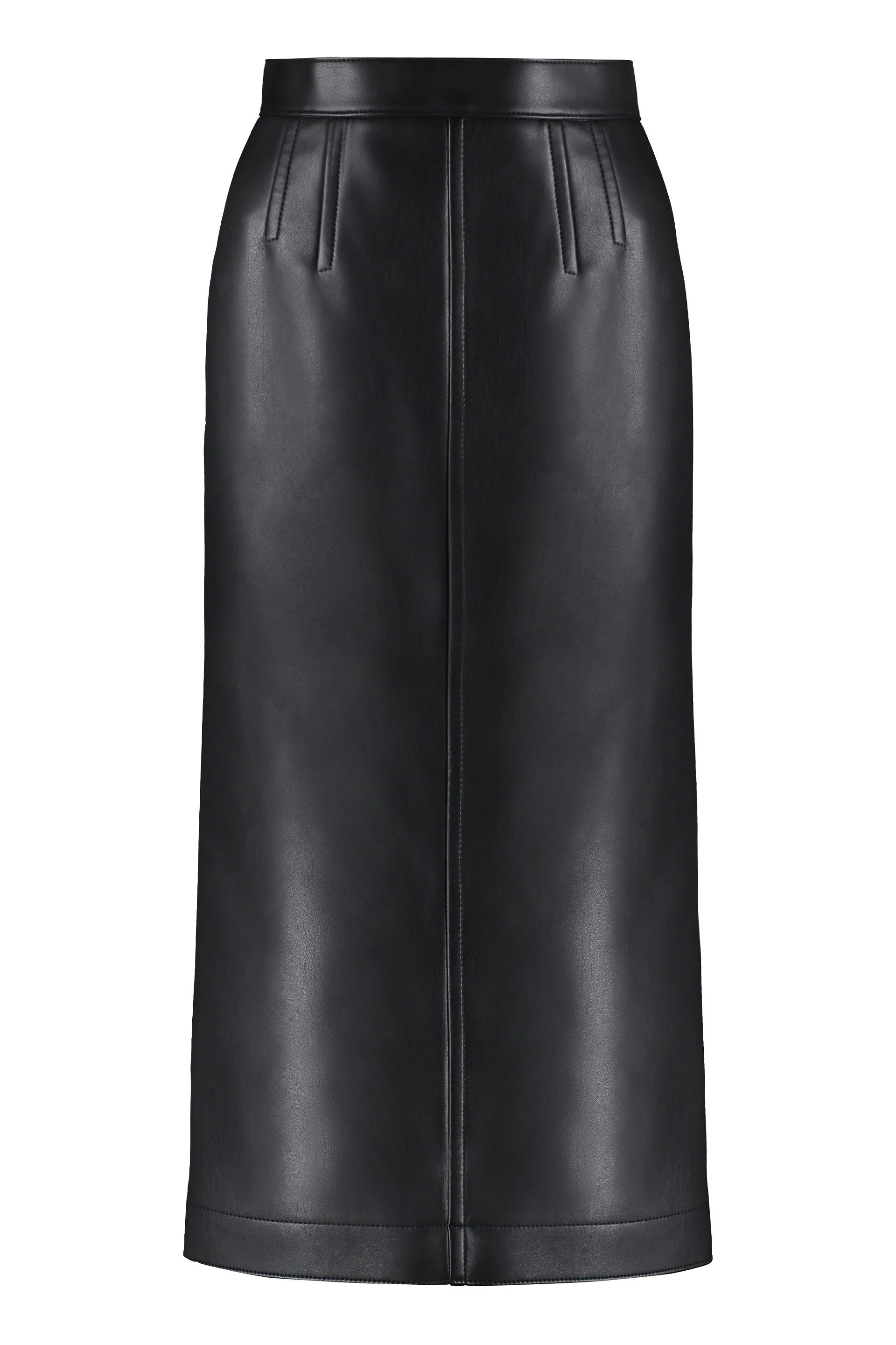 Faux leather pencil skirt
