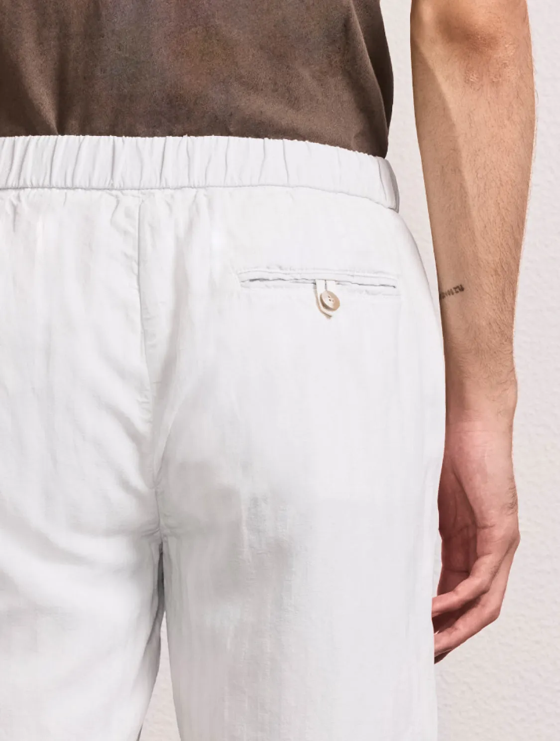 FELIPE HERRINGBONE LINEN SHORTS