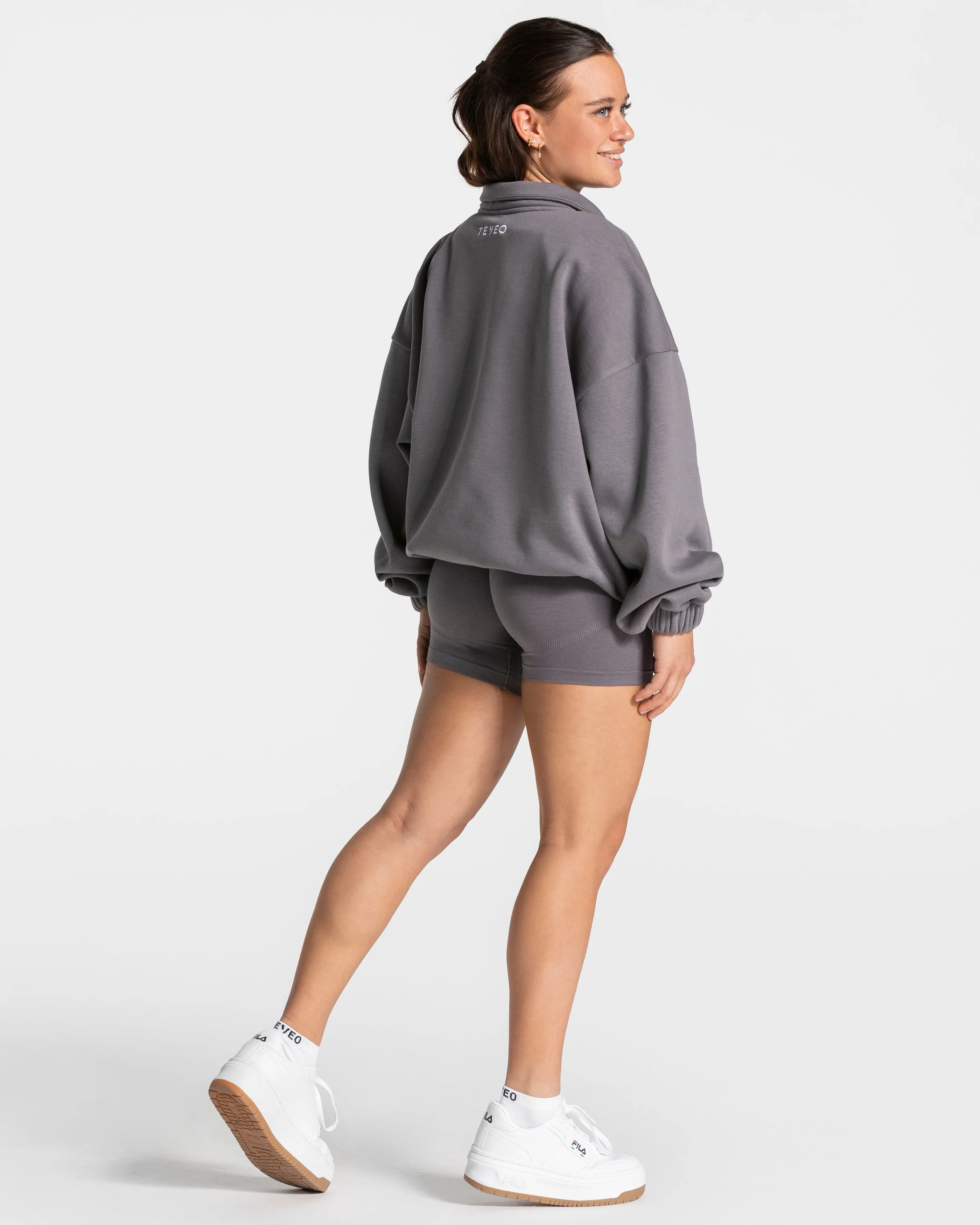Femme Half Zip Sweater "Graphit"