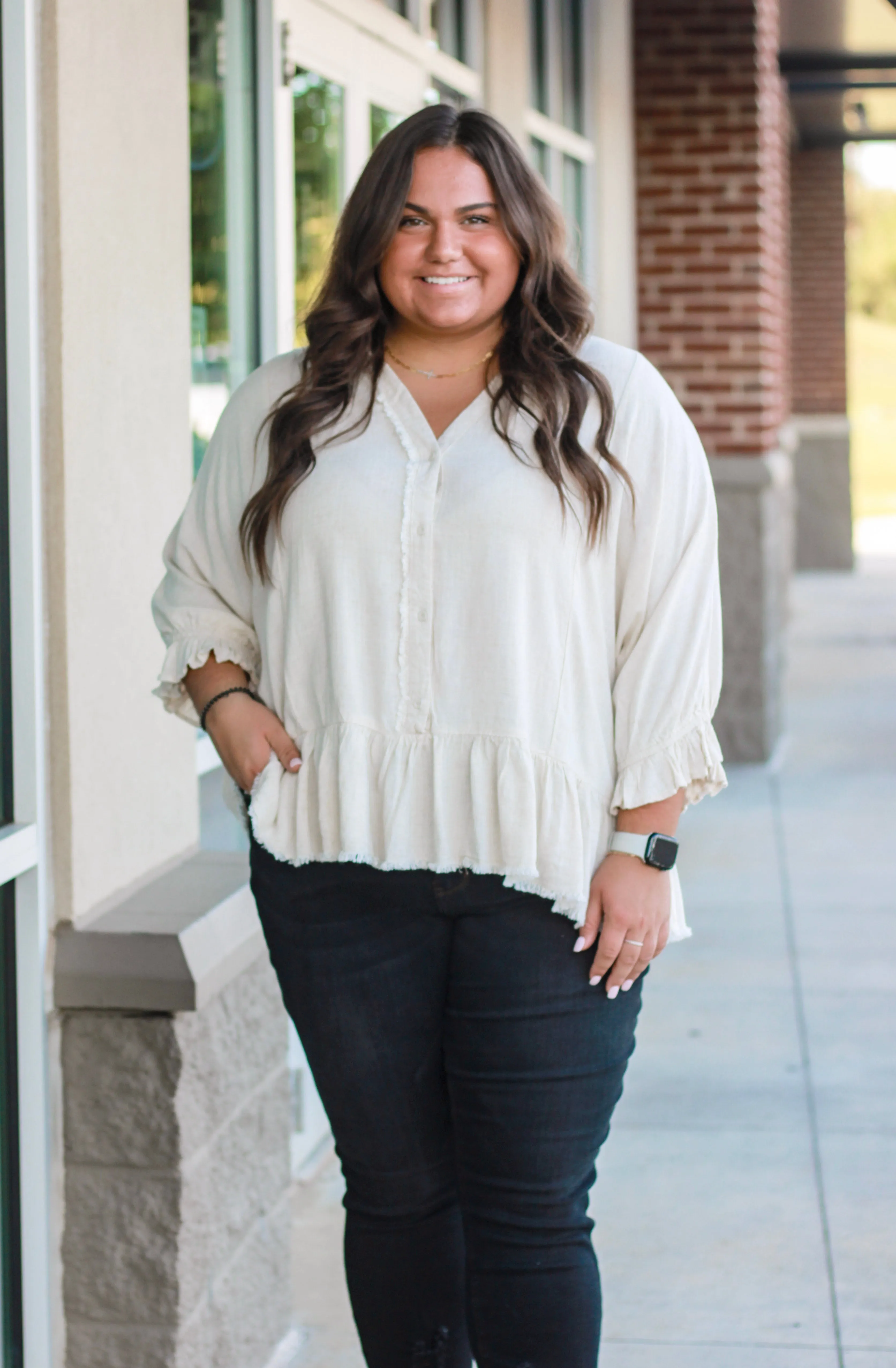 Forever & Always Oatmeal Blouse