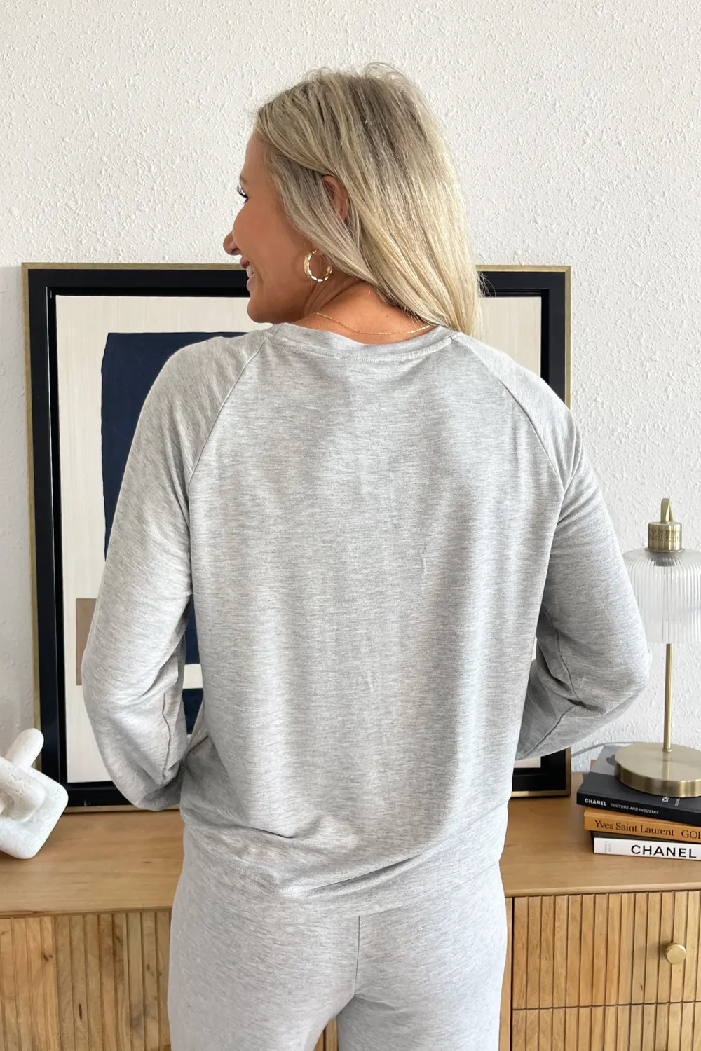 French Terry Round Neck Top