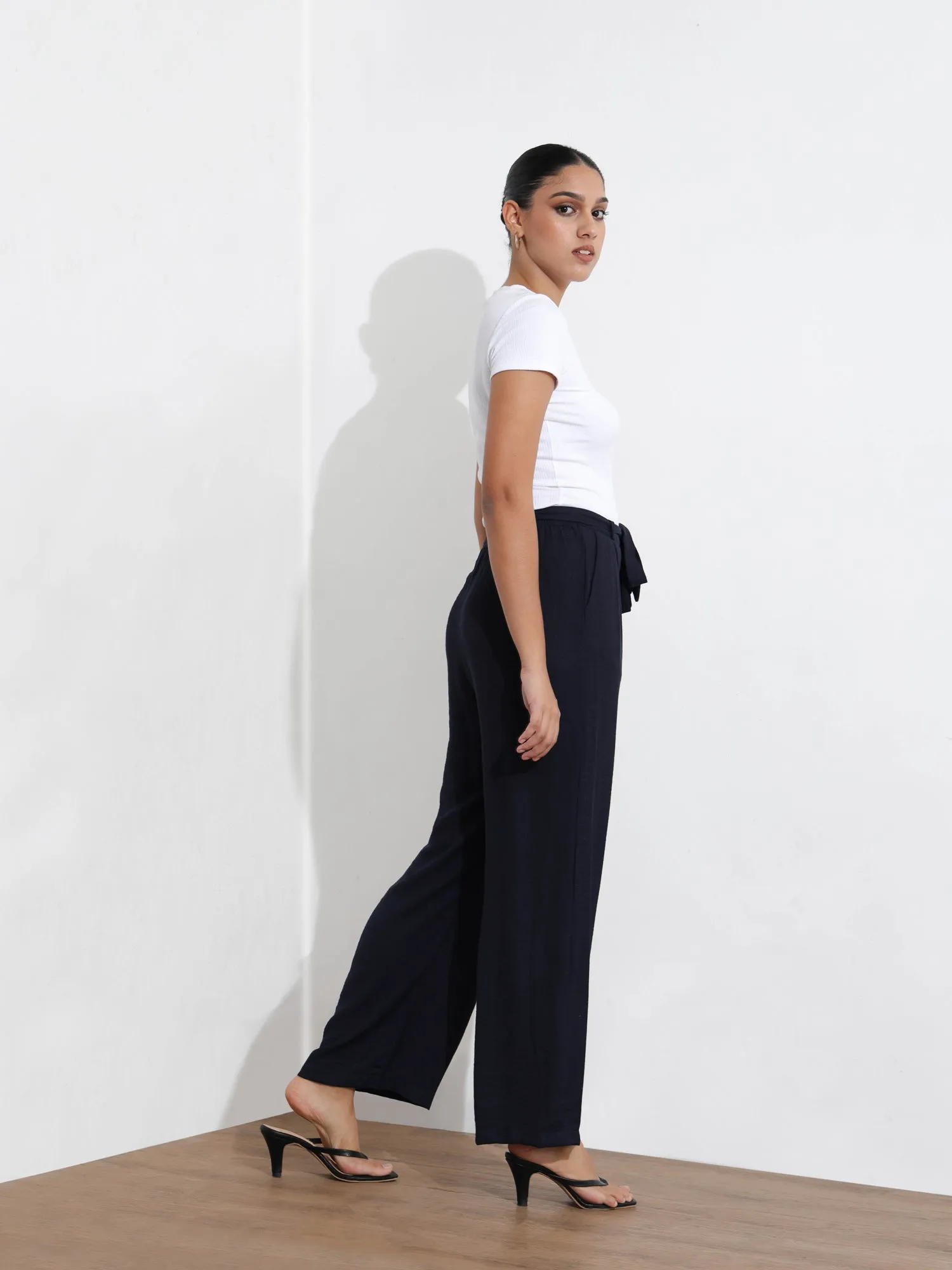 Front Tieup Wide Leg Pant