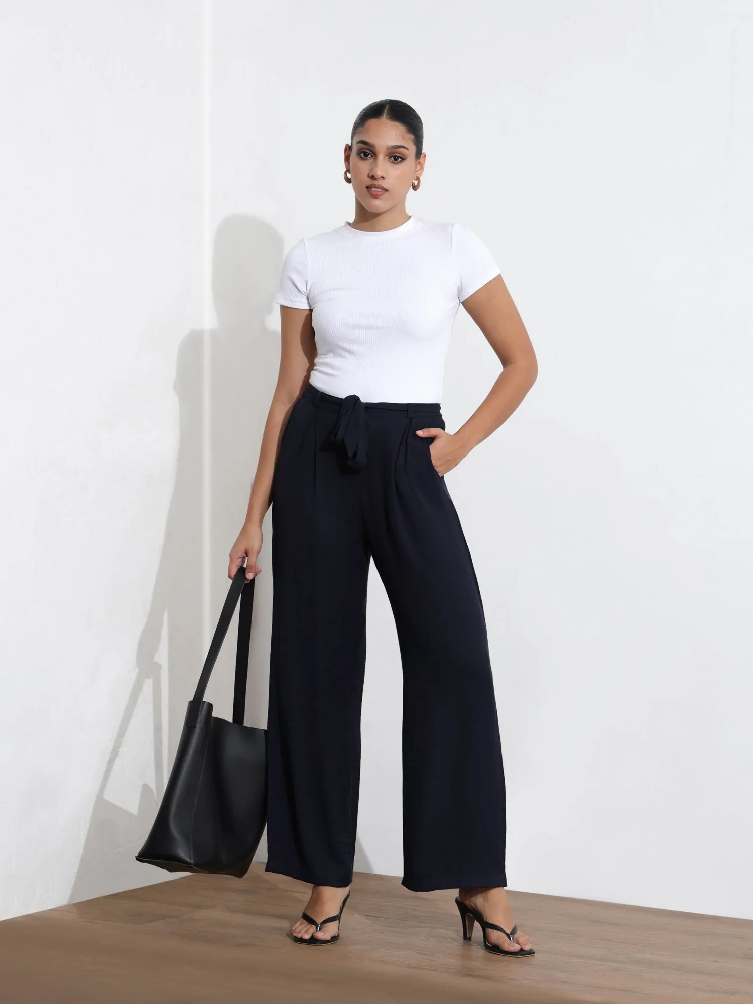 Front Tieup Wide Leg Pant