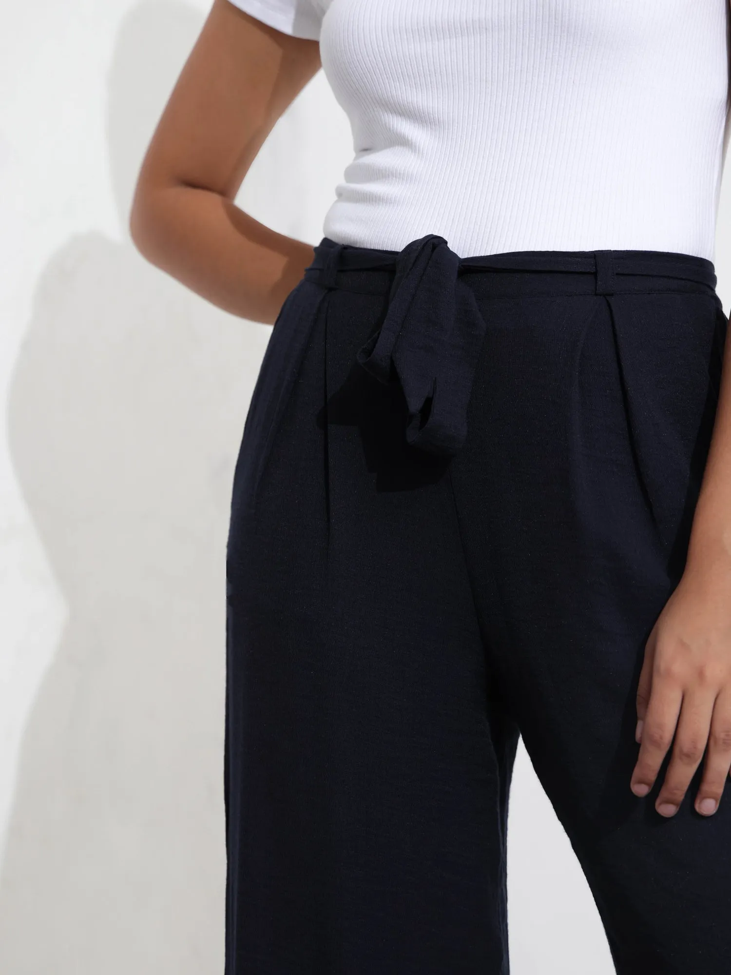 Front Tieup Wide Leg Pant