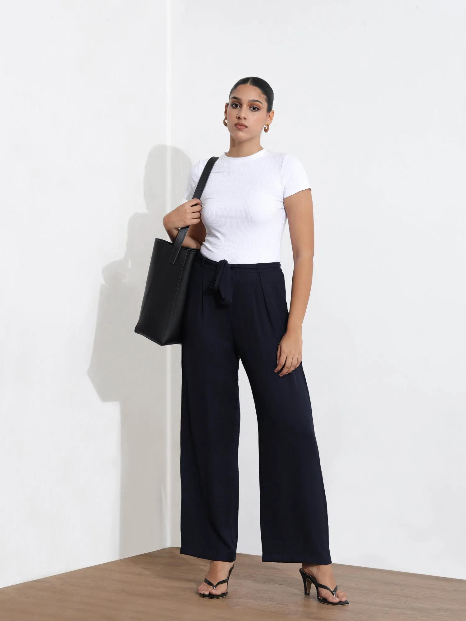 Front Tieup Wide Leg Pant