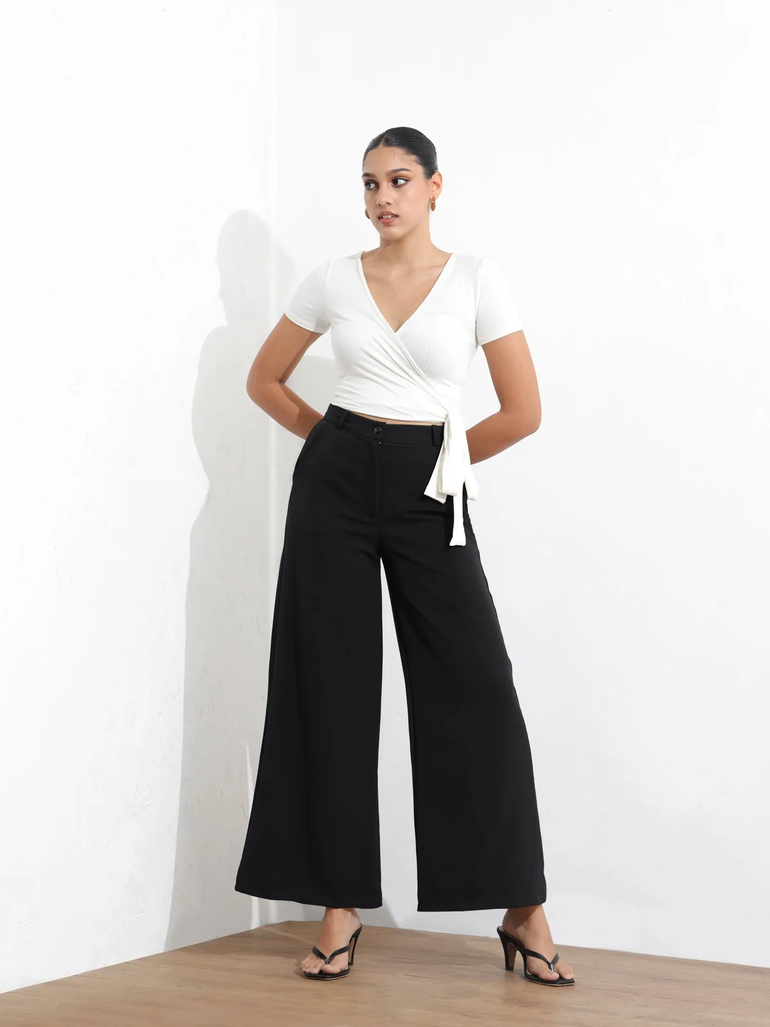 Front Tieup Wide Leg Pant