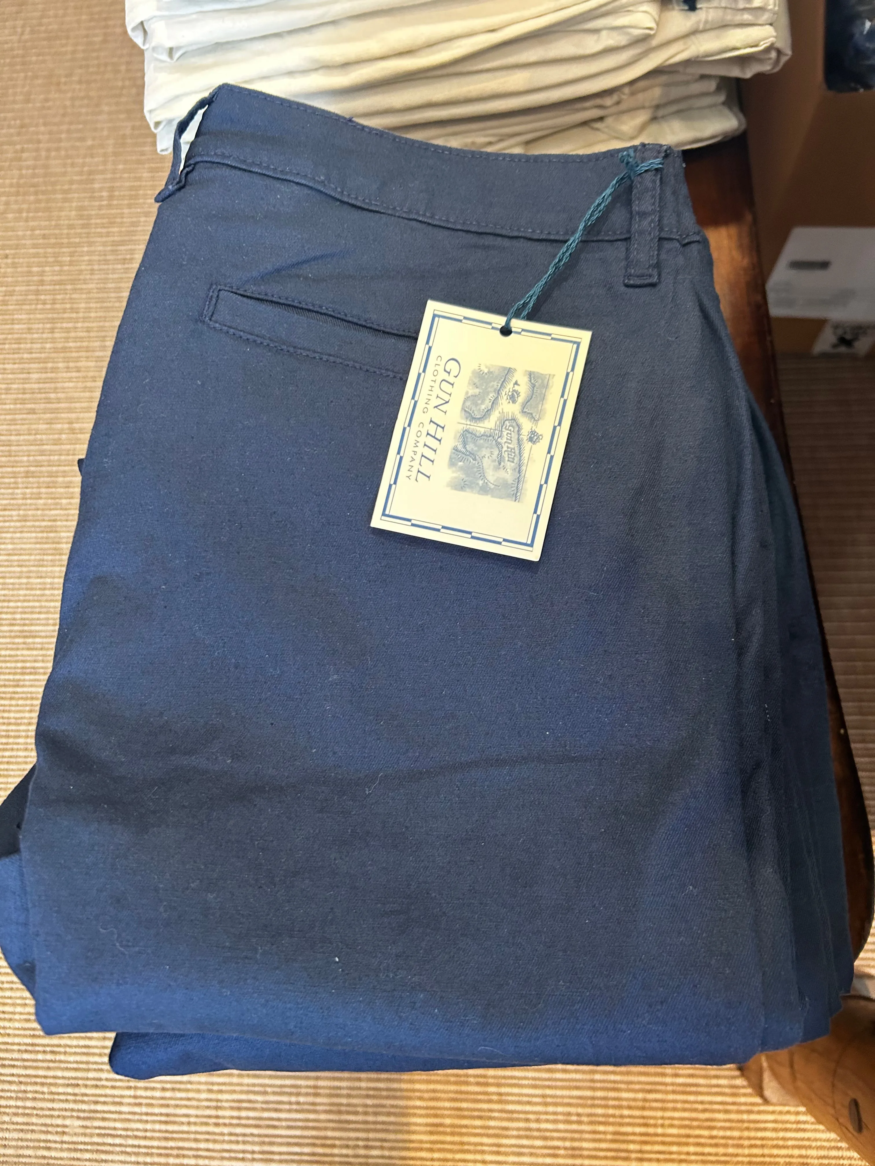Gun Hill Mens Undertow Linen Summer trousers - White or Navy
