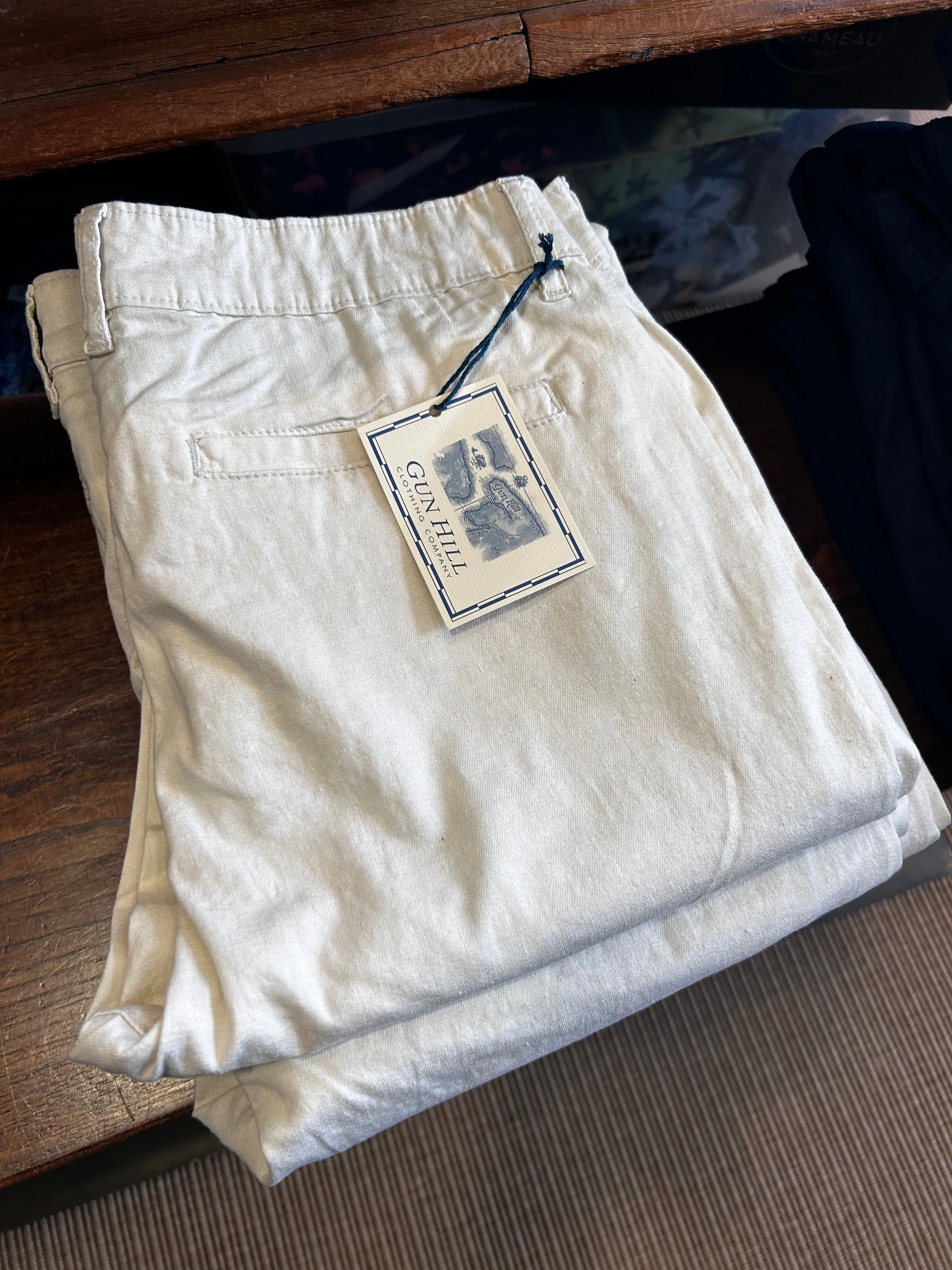 Gun Hill Mens Undertow Linen Summer trousers - White or Navy